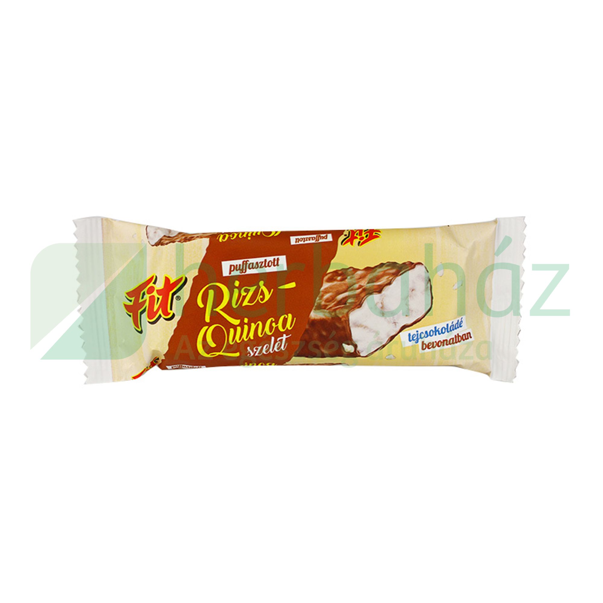 FIT PUFFASZTOTT RIZS-QUINOA SZELET TEJCSOKOLÁDÉ BEVONATBAN 18G
