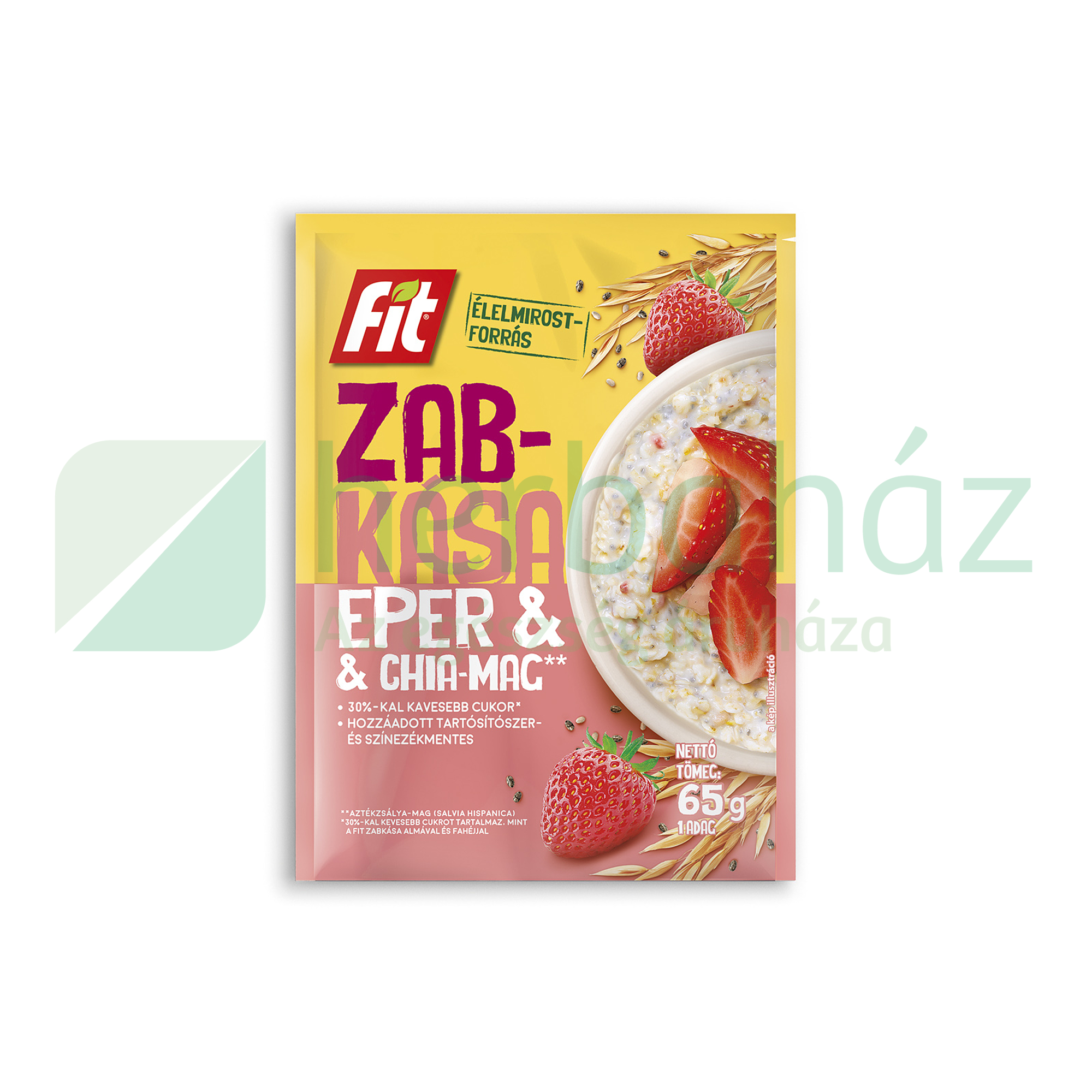 FIT REGGELI ZABKÁSA CHIA MAGGAL EPERREL ÍZESÍTVE 30% KEVESEBB CUKORRAL 65G