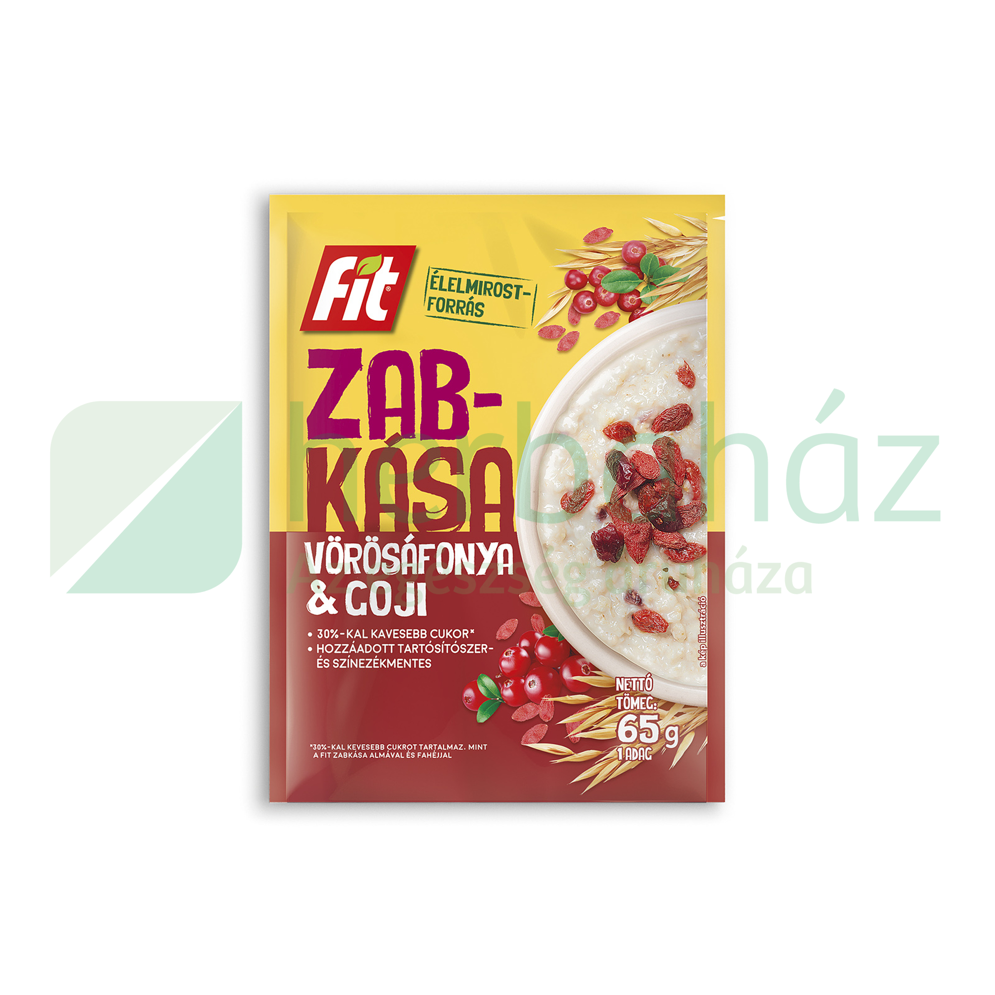 FIT REGGELI ZABKÁSA GOJI BOGYÓVAL ÉS VÖRÖSÁFONYÁVAL 65G