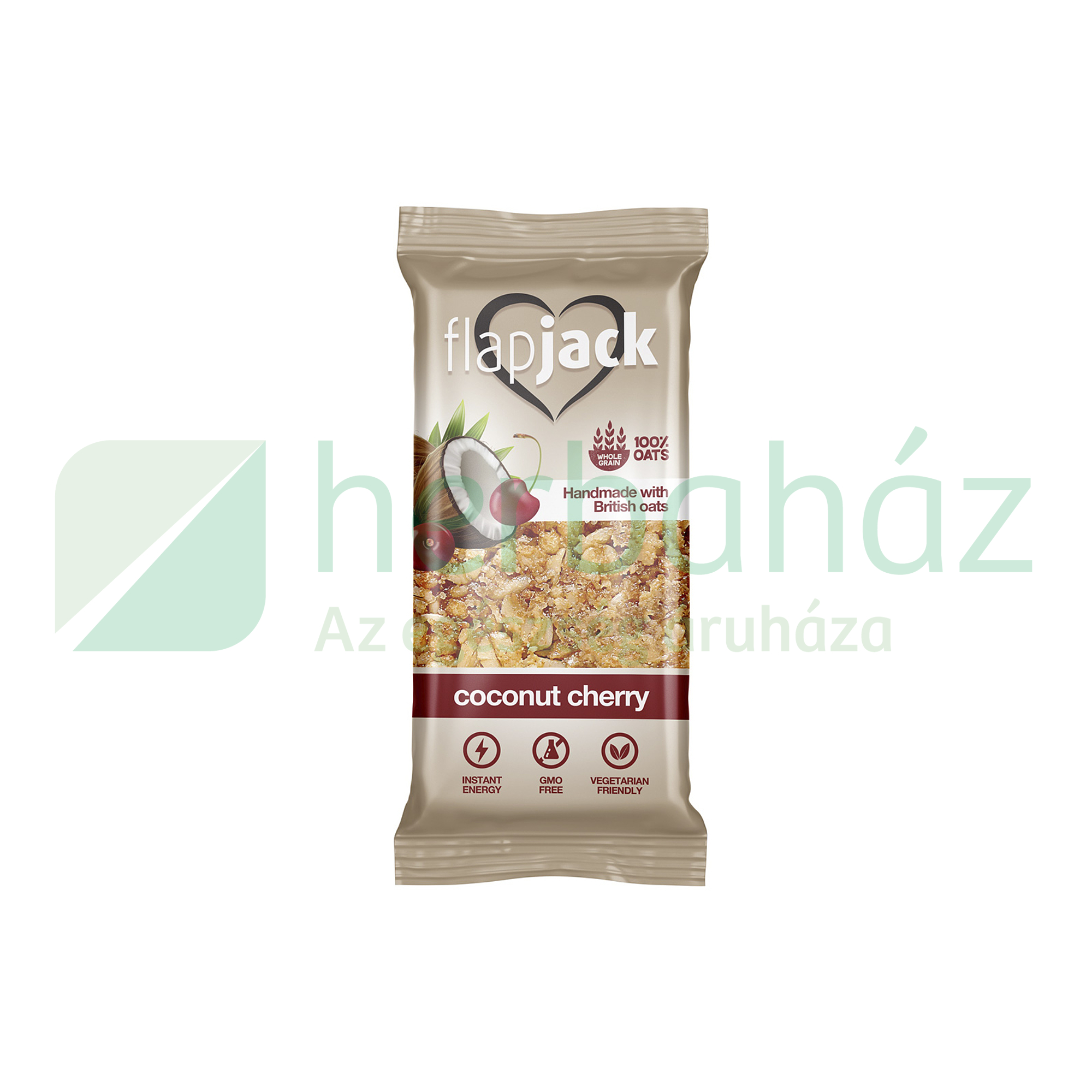 FLAPJACK KÓKUSZOS ZABSZELET KANDÍROZOTT CSERESZNYEDARABOKKAL 100G