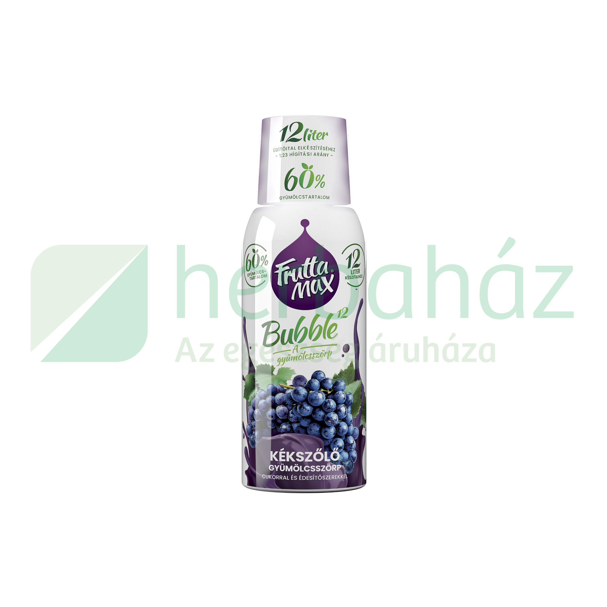 FRUTTAMAX BUBBLE 12 GYÜMÖLCSSZÖRP KÉKSZŐLŐ 500ML DRS+50FT BETÉTDÍJ
