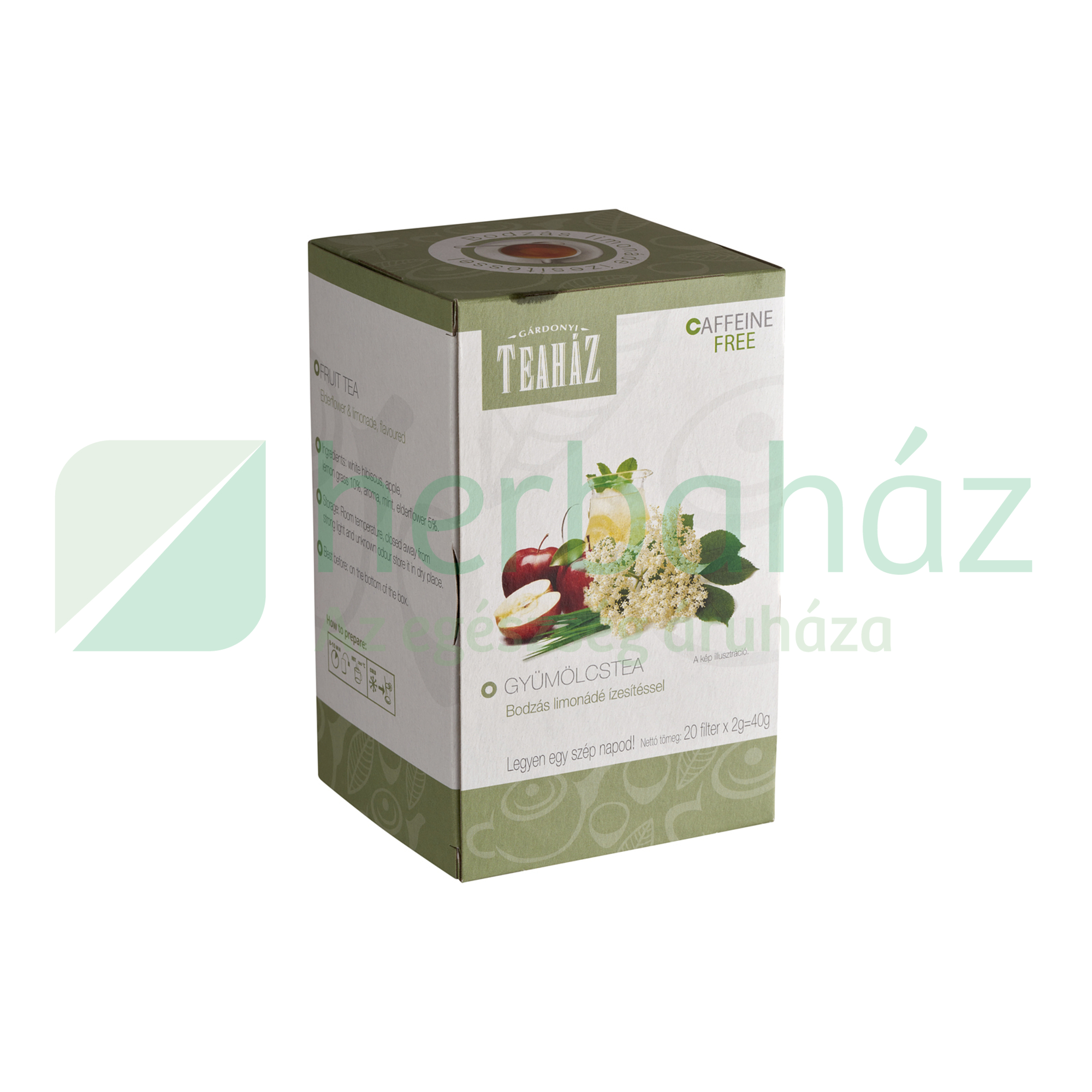 GÁRDONYI TEAHÁZ GYÜMÖLCSTEA BODZÁS LIMONÁDÉ ÍZESÍTÉSSEL FILTERES 20DB