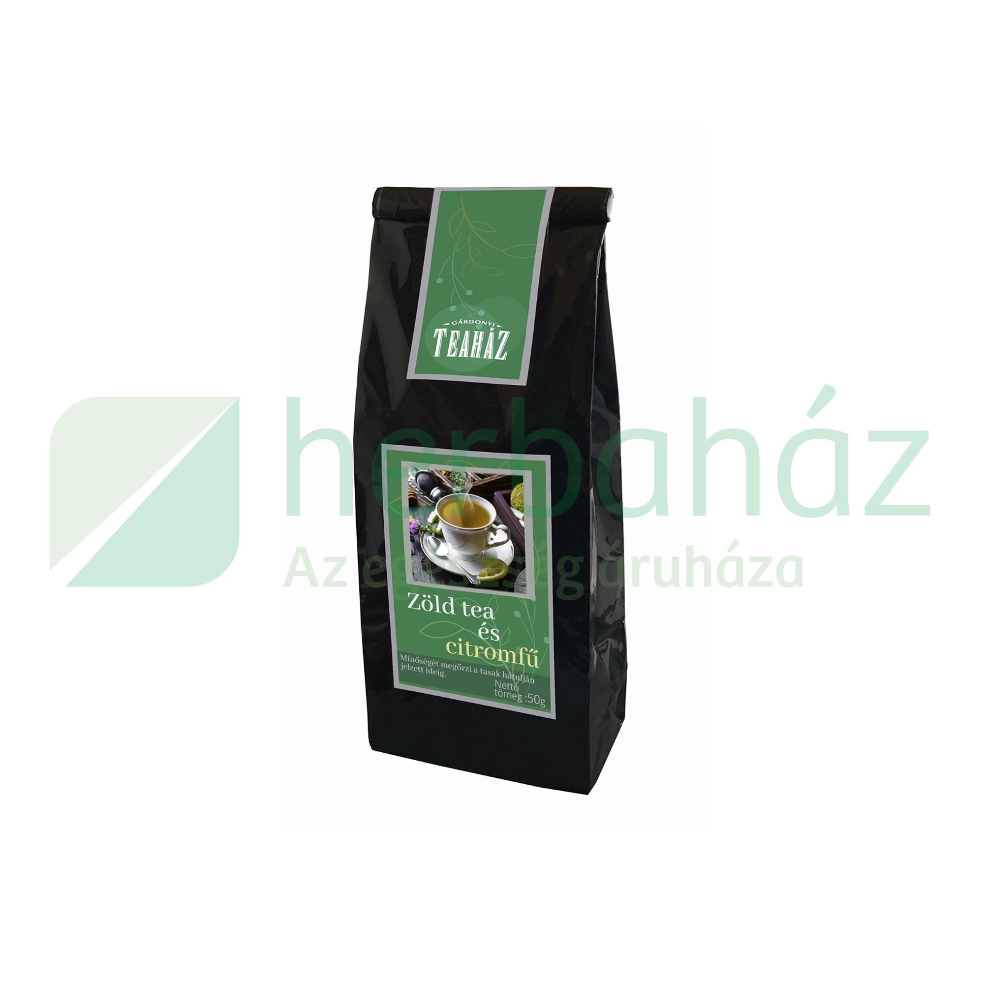 GÁRDONYI TEAHÁZ ZÖLD TEA ÉS CITROMFŰ SZÁLAS 50G