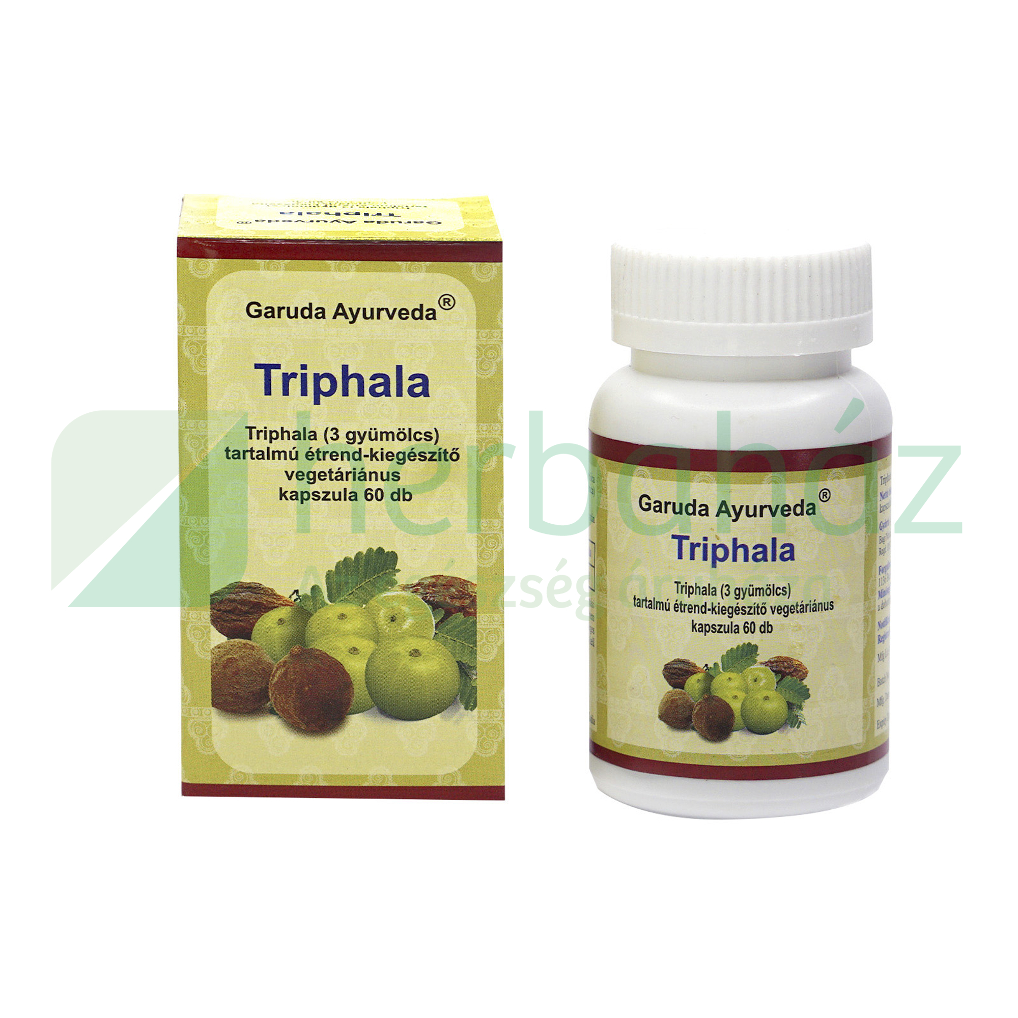 GARUDA AYURVEDA TRIPHALA VEGETÁRIÁNUS KAPSZULA 60DB