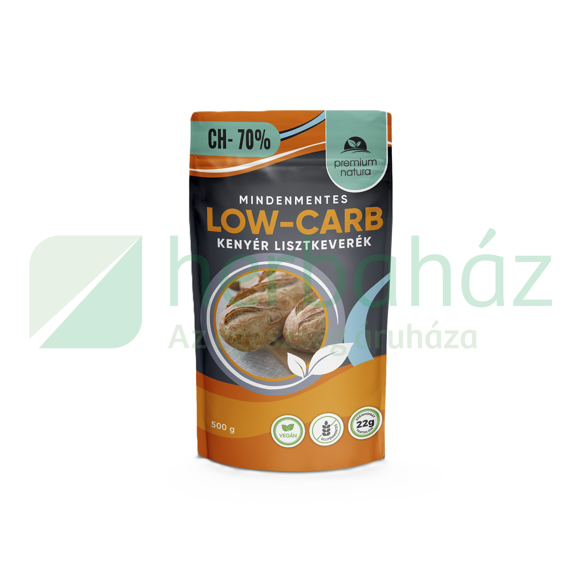 GLUTÉNMENES PREMIUM NATURA LOW CARB KENYÉR LISZTKEVERÉK 500G