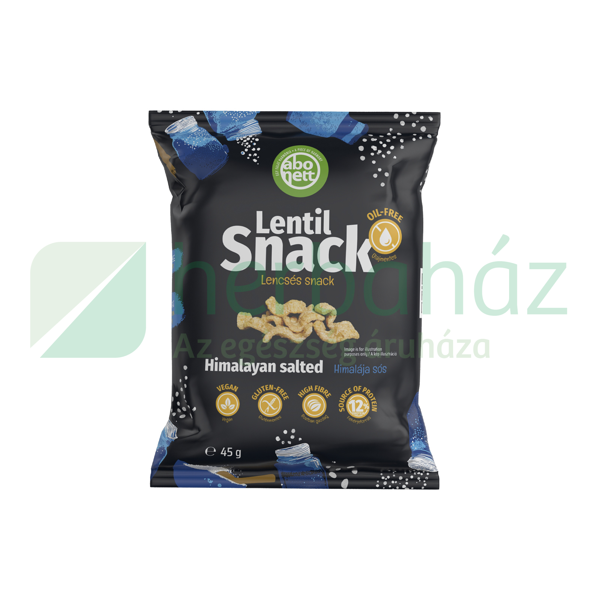 GLUTÉNMENTES ABONETT LENCSÉS SNACK HIMALÁJA SÓS 45G