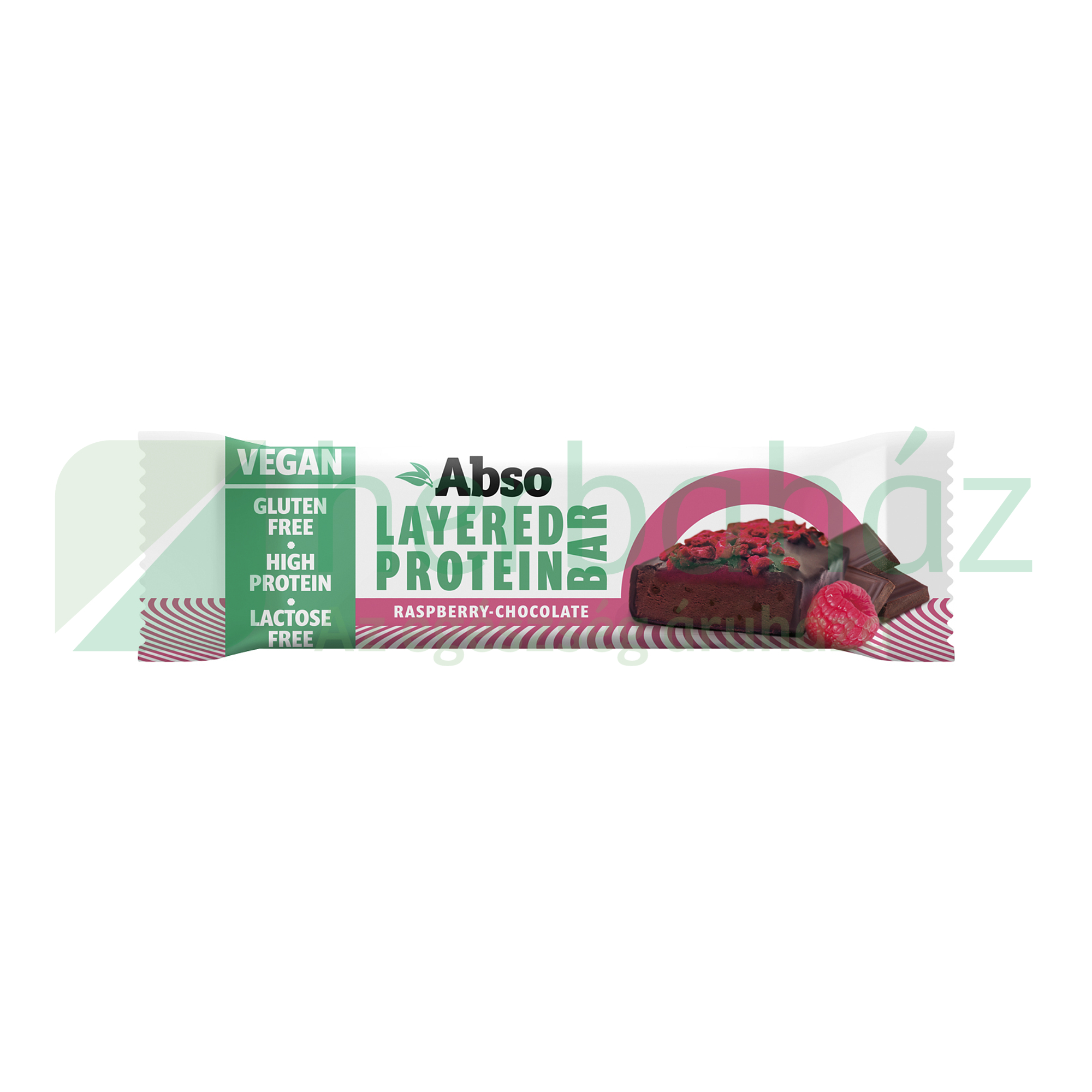 GLUTÉNMENTES ABSO LAYERED PROTEIN BAR- FEHÉRJESZELET MÁLNA-CSOKOLÁDÉ 50G
