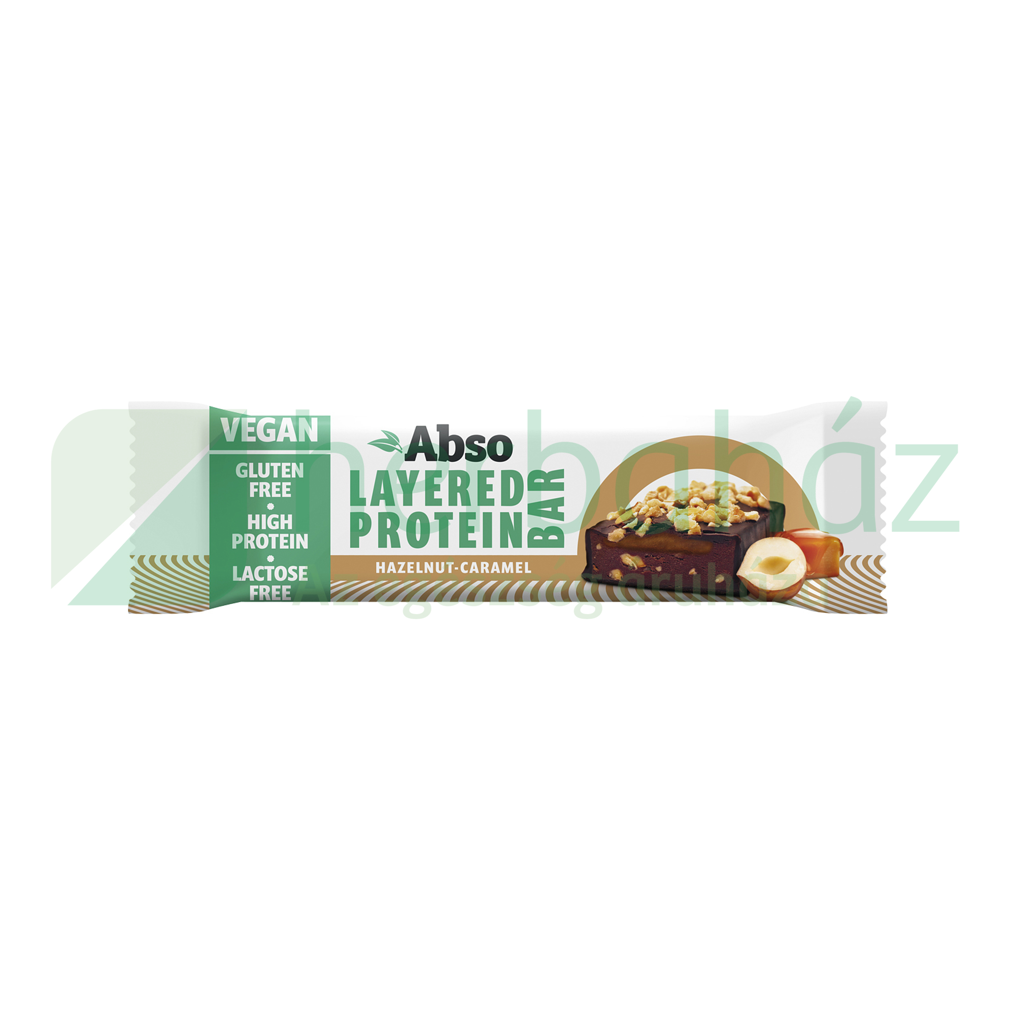 GLUTÉNMENTES ABSO LAYERED PROTEIN BAR-FEHÉRJESZELET MOGYORÓKRÉM-KARAMELLA 50G