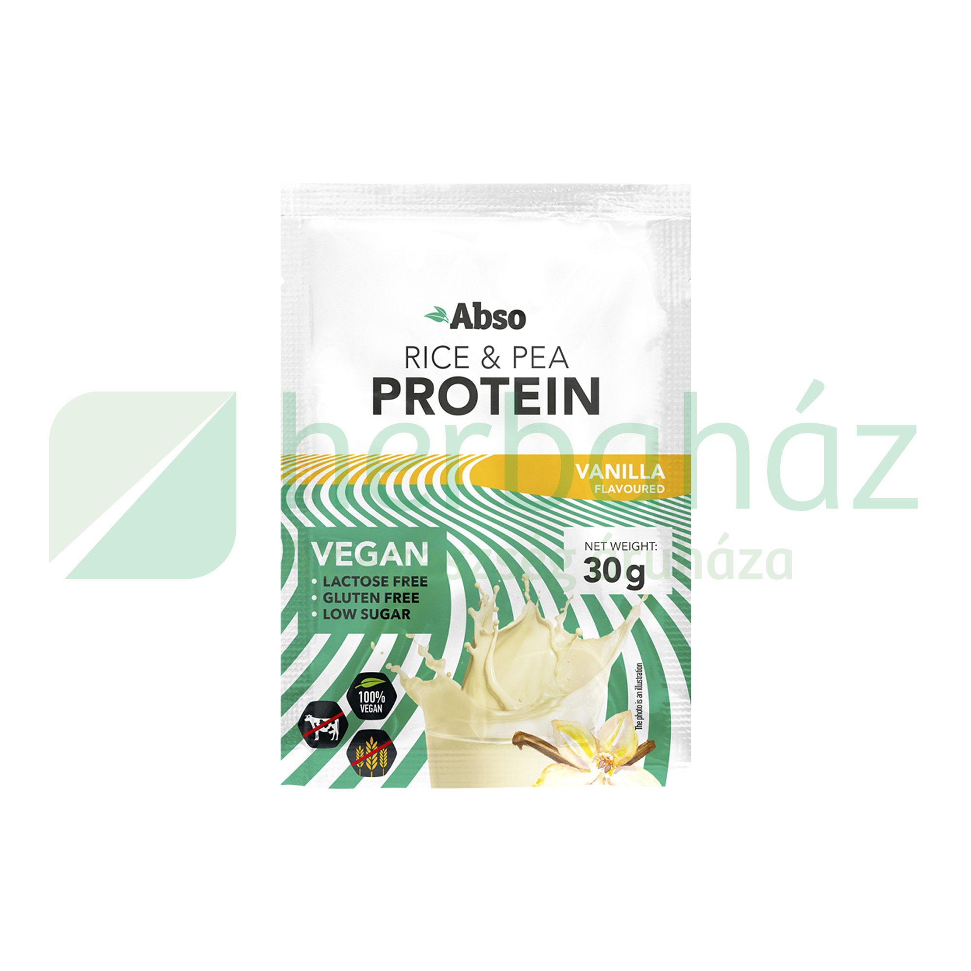 GLUTÉNMENTES ABSO VEGÁN PROTEIN POR VANÍLIA ÍZŰ 30G