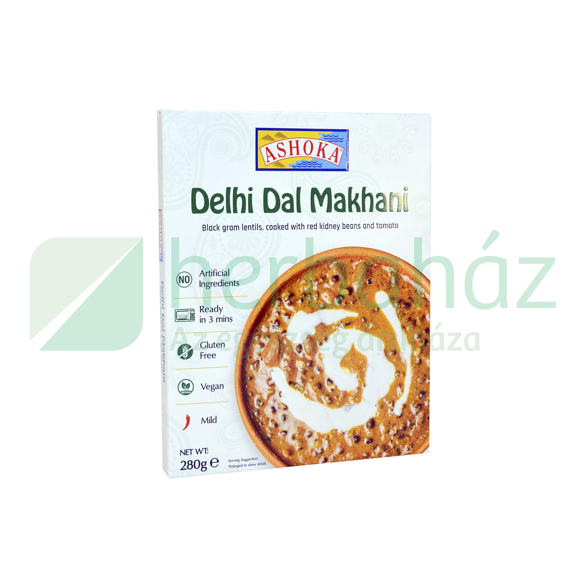 GLUTÉNMENTES ASHOKA VEGÁN DELHI DAL MAKHANI INDIAI KÉSZÉTEL 280G