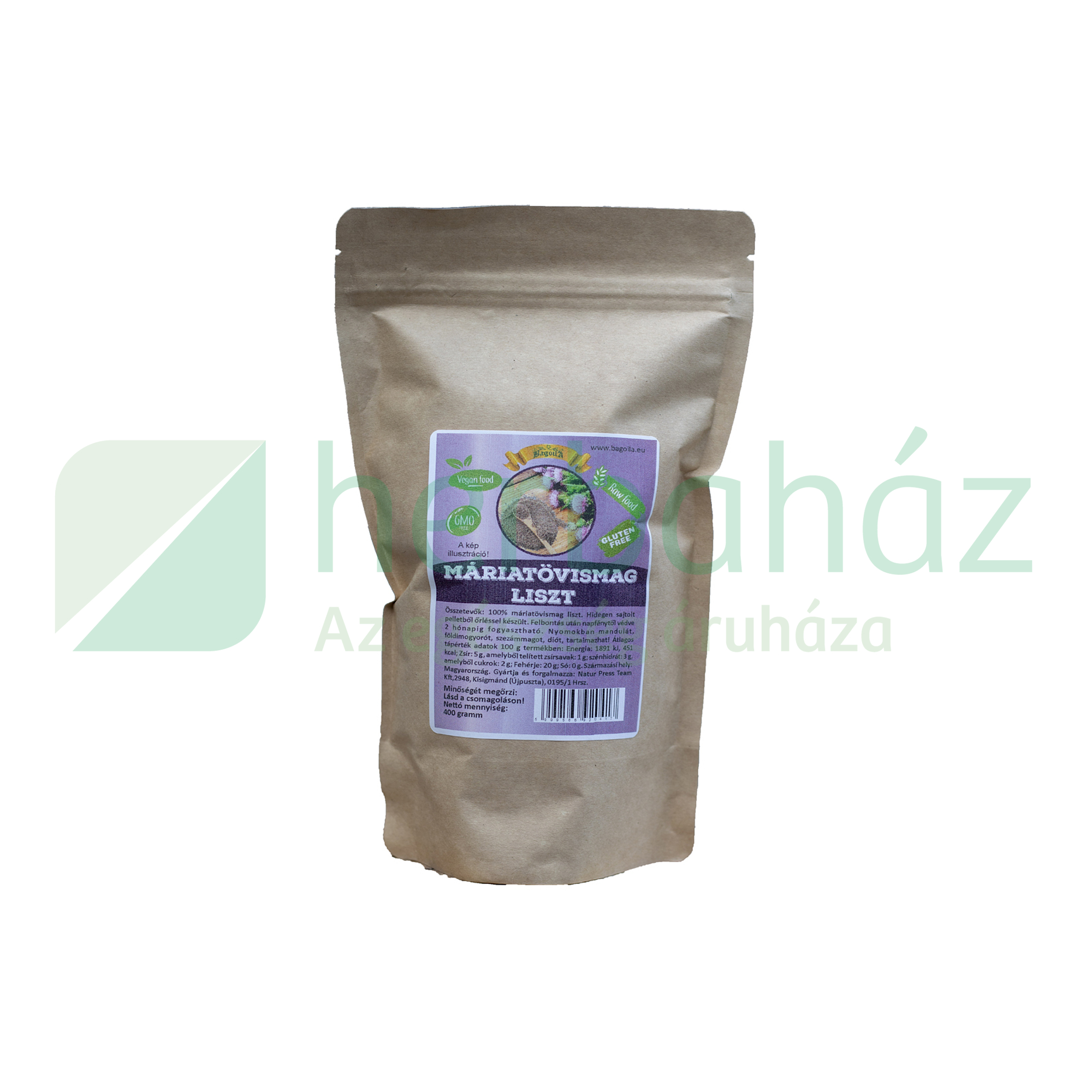 GLUTÉNMENTES BAGOILA MÁRIATÖVISMAG LISZT 400G