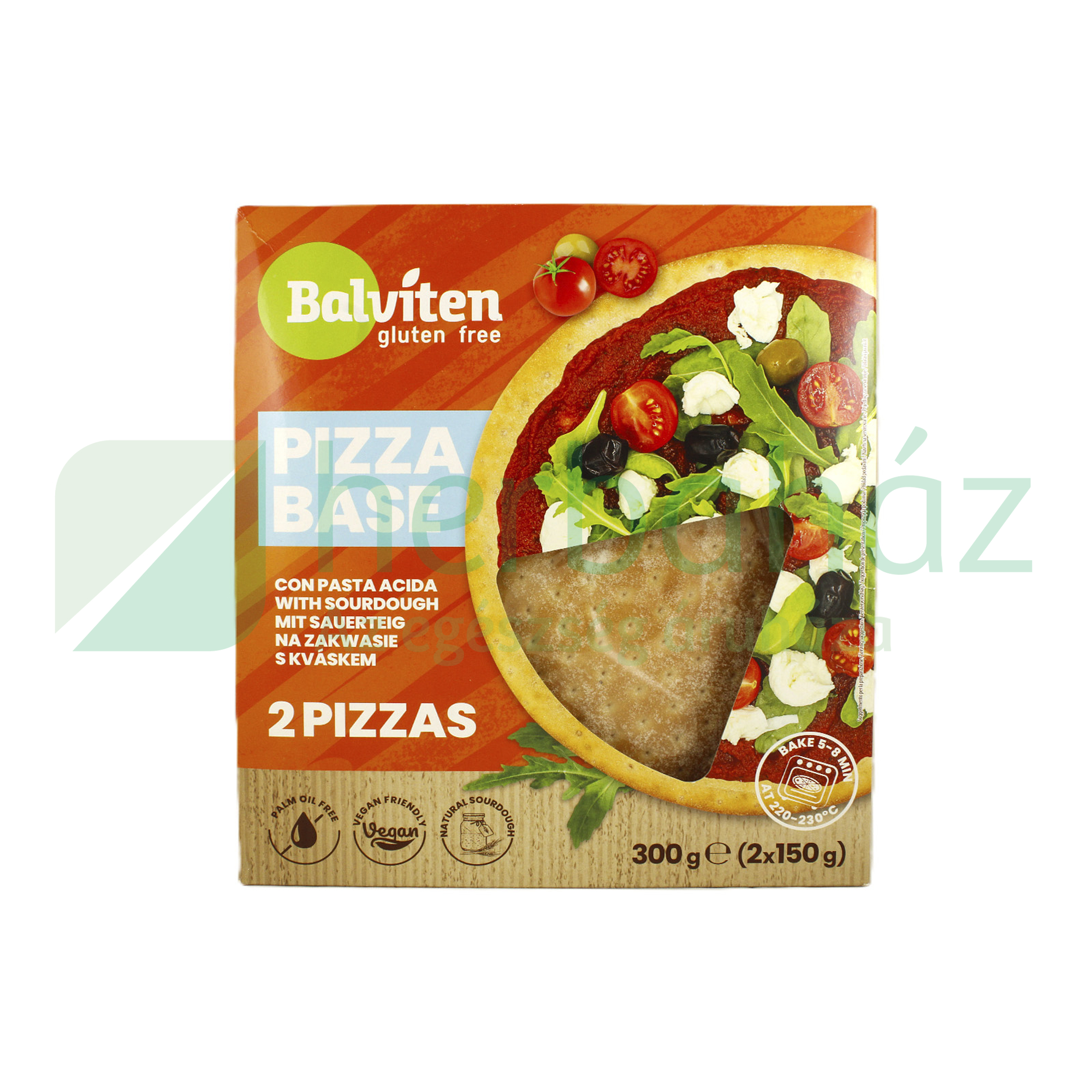 GLUTÉNMENTES BALVITEN VEGAN PIZZA ALAP (2X150G) 300G