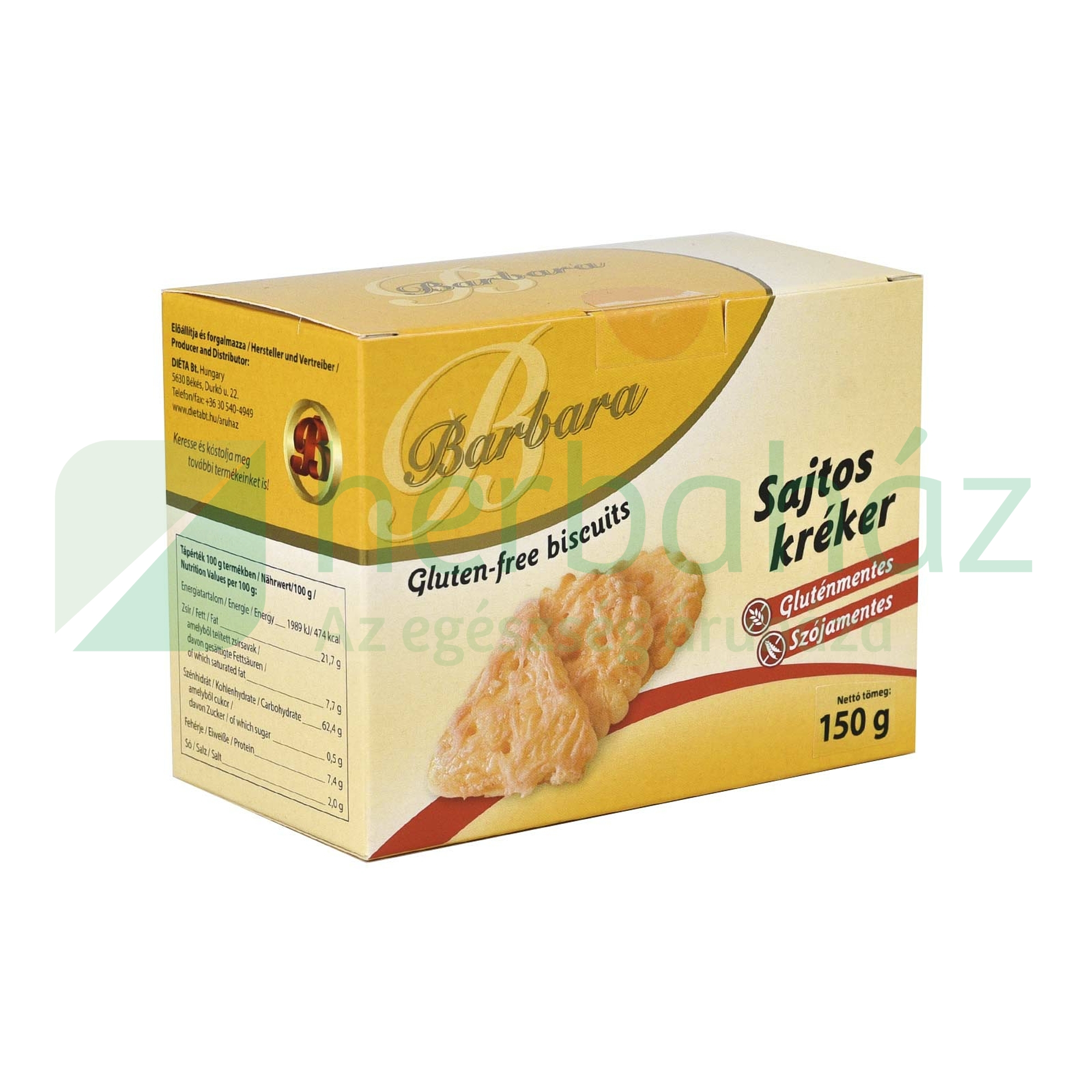 GLUTÉNMENTES BARBARA KRÉKER SAJTOS 150G