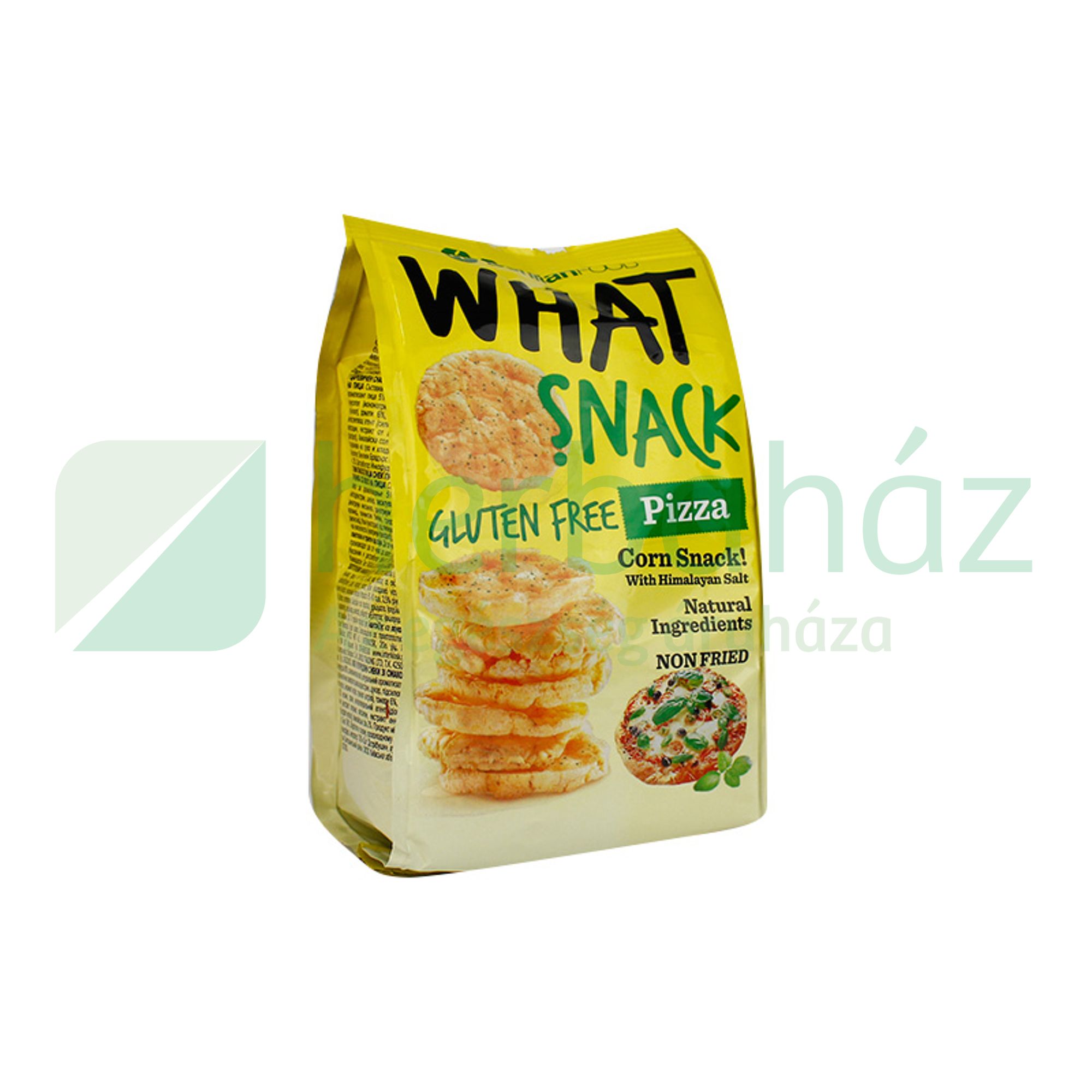 GLUTÉNMENTES BENLIANFOOD WHAT SNACK MINI PUFFASZTOTT KUKORICA PIZZÁS 50G