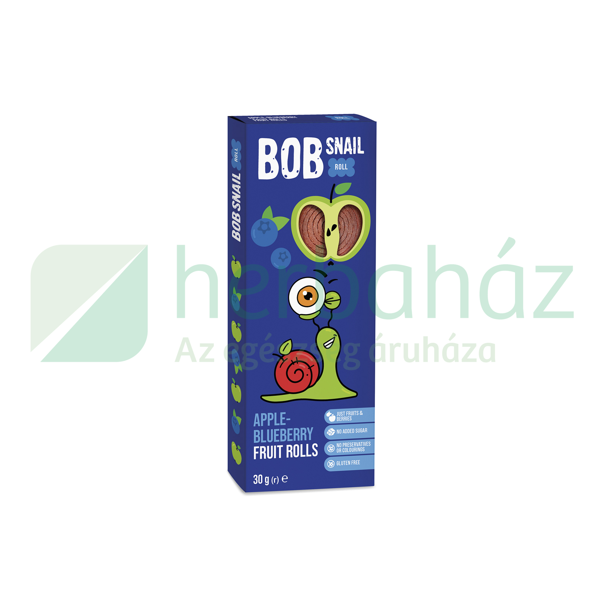GLUTÉNMENTES BOB SNAIL GYÜMÖLCSTEKERCS ALMA-ÁFONYA 30G