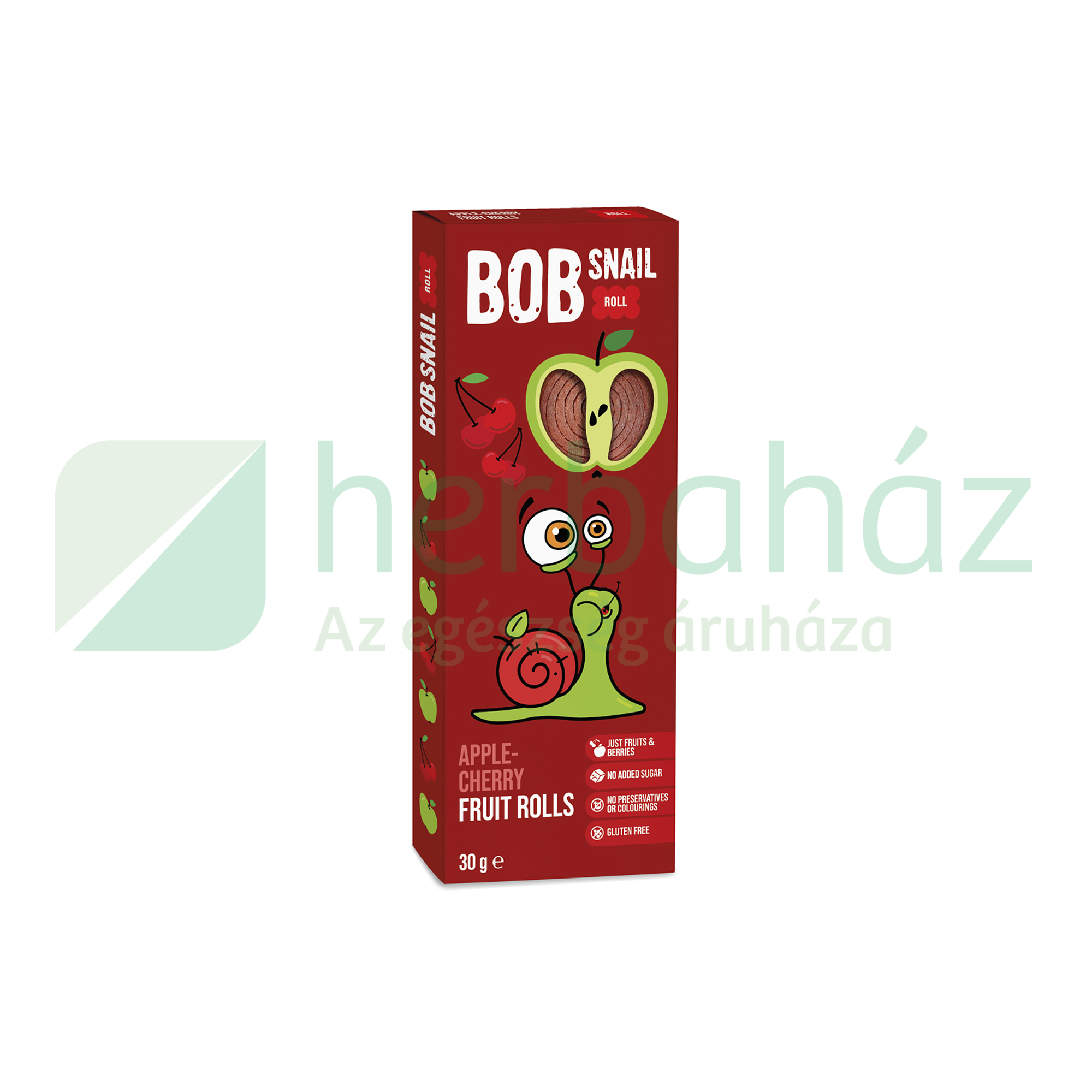GLUTÉNMENTES BOB SNAIL GYÜMÖLCSTEKERCS ALMA-MEGGY 30G