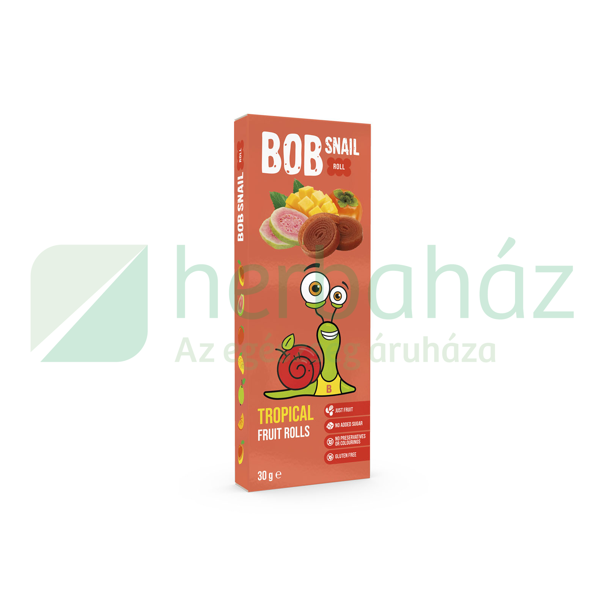 GLUTÉNMENTES BOB SNAIL GYÜMÖLCSTEKERCS TRÓPUSI GYÜMÖLCSÖK 30G