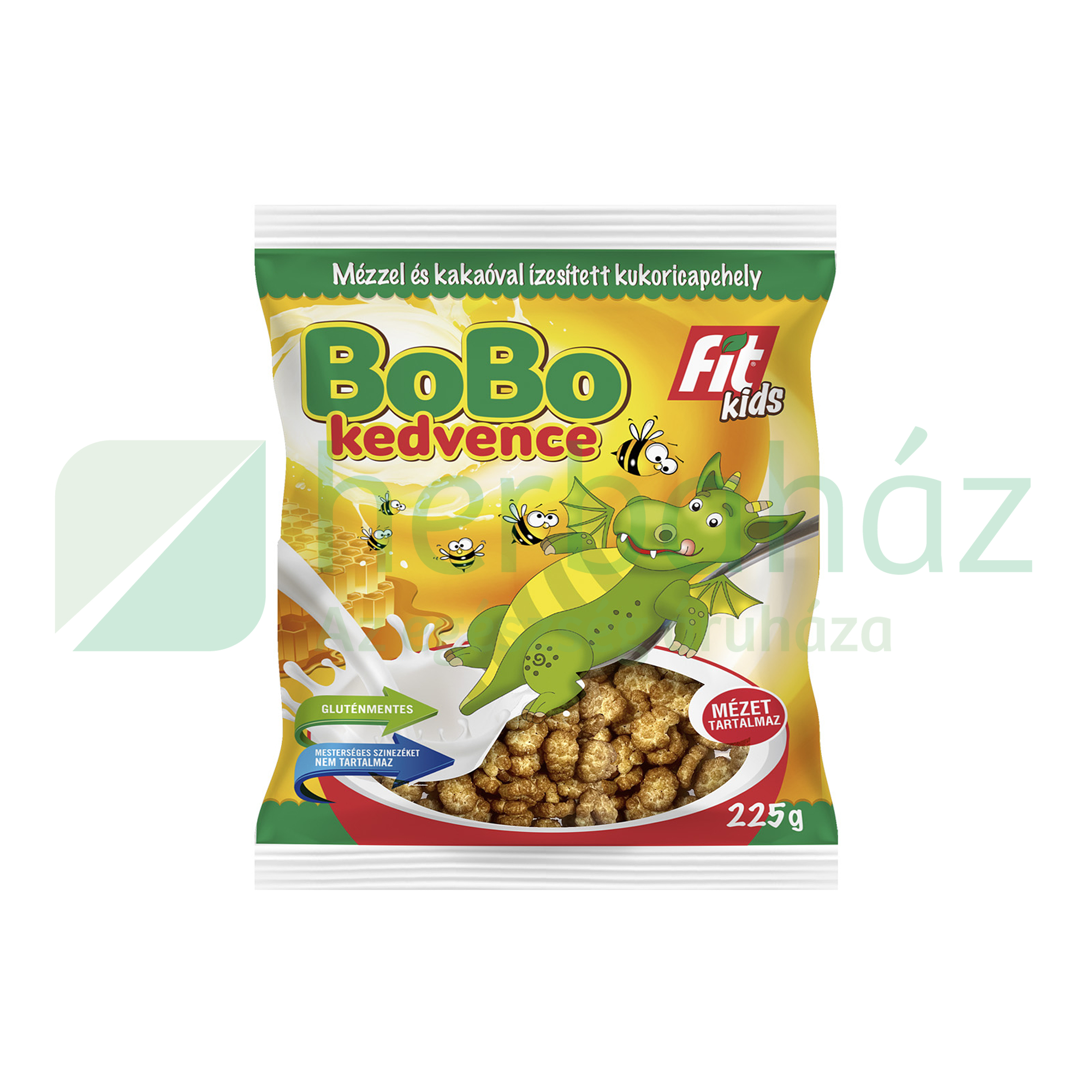 GLUTÉNMENTES BOBO KEDVENCE MÉZES KAKAÓS KUKORICAPEHELY 225G