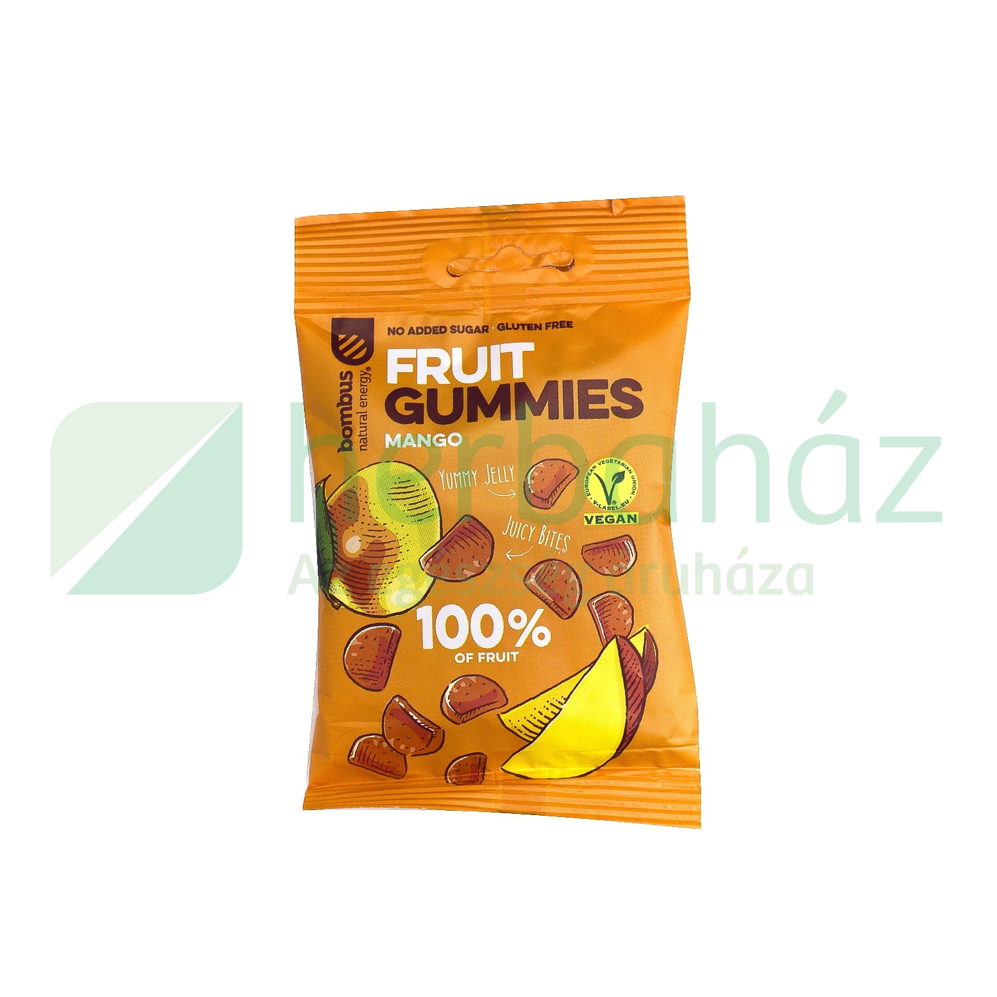 GLUTÉNMENTES BOMBUS FRUIT ENERGY GUMMIES MANGÓS GYÜMÖLCSCUKORKÁK 35G