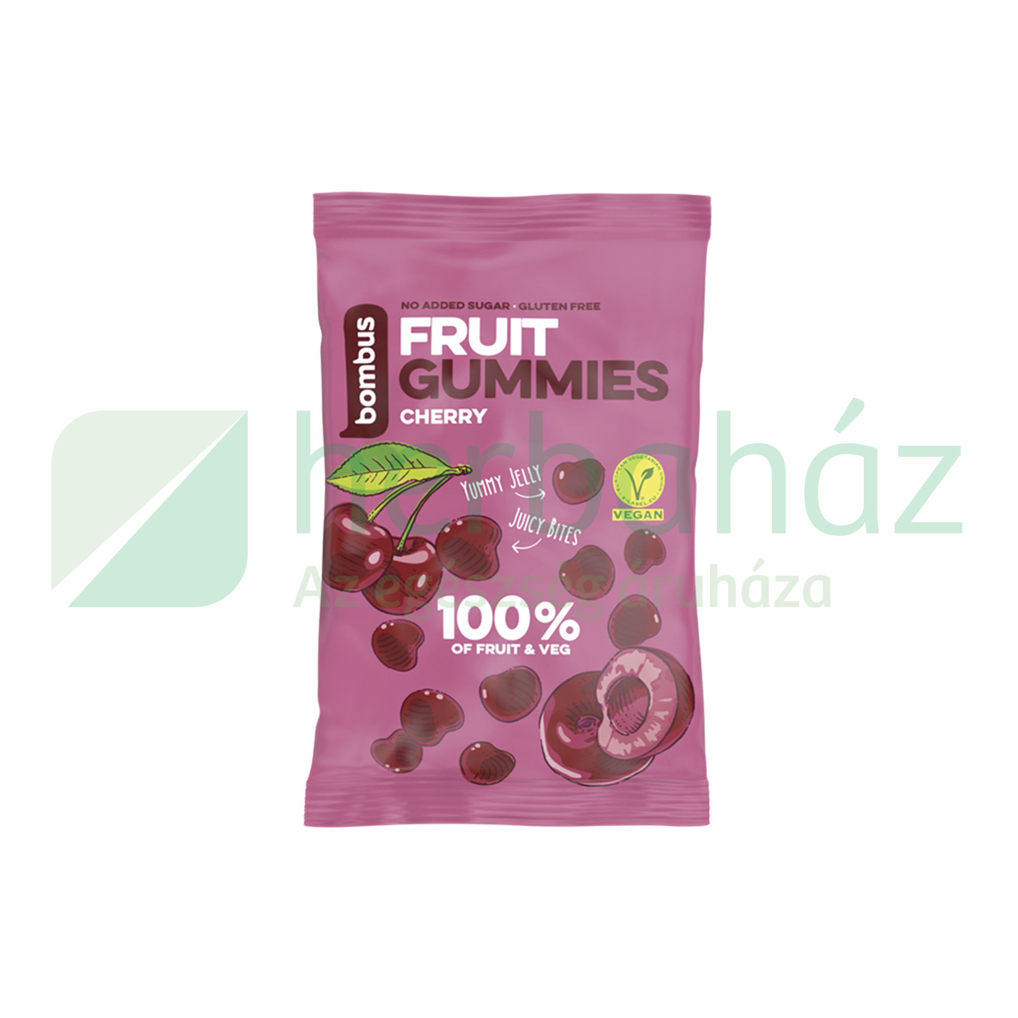 GLUTÉNMENTES BOMBUS FRUIT GUMMIES CSERESZNYÉS GYÜMÖLCSCUKORKÁK 35G