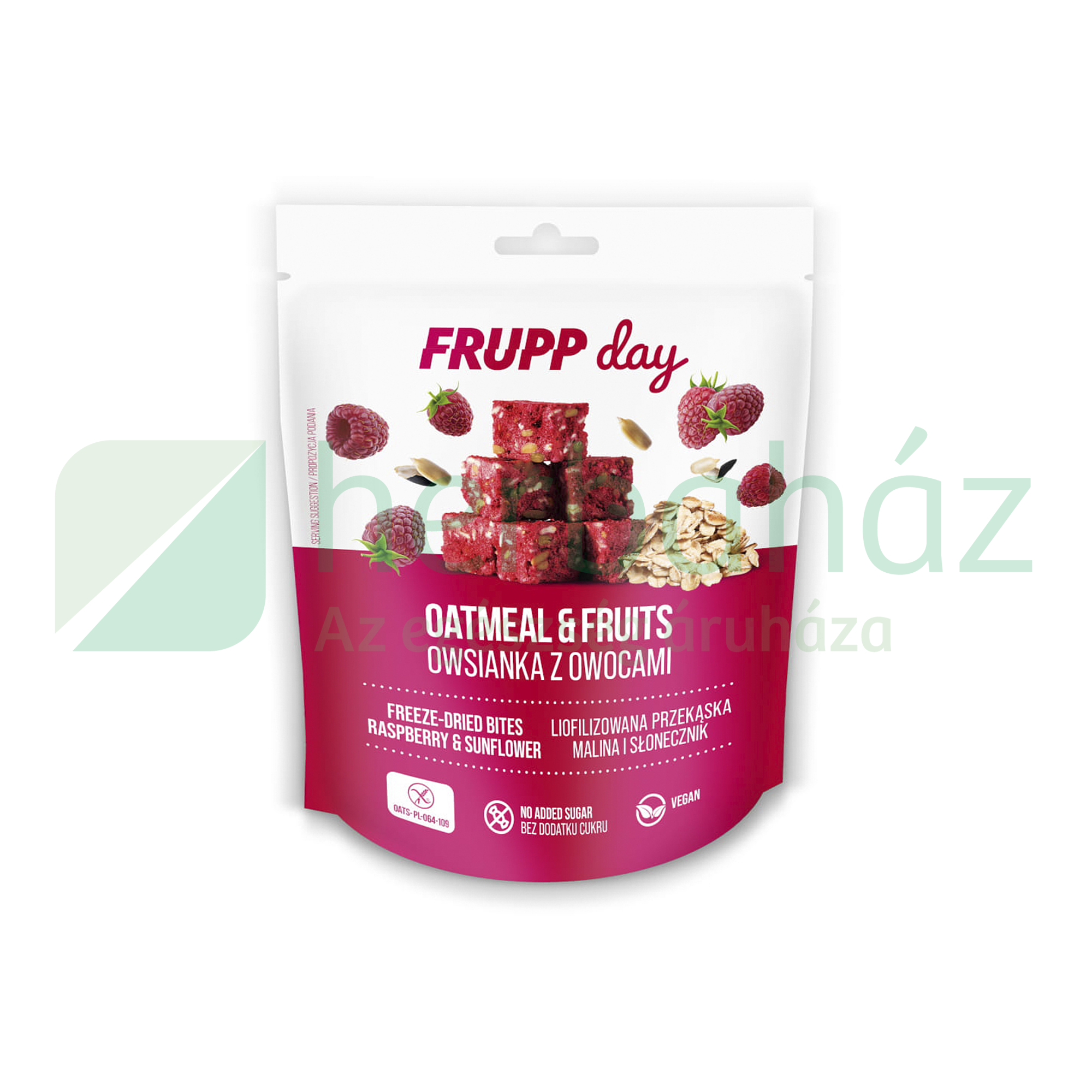 GLUTÉNMENTES CELIKO FRUPP DAY LIOFILIZÁLT ZABFALATOK MÁLNA-NAPRAFORGÓMAG 25G