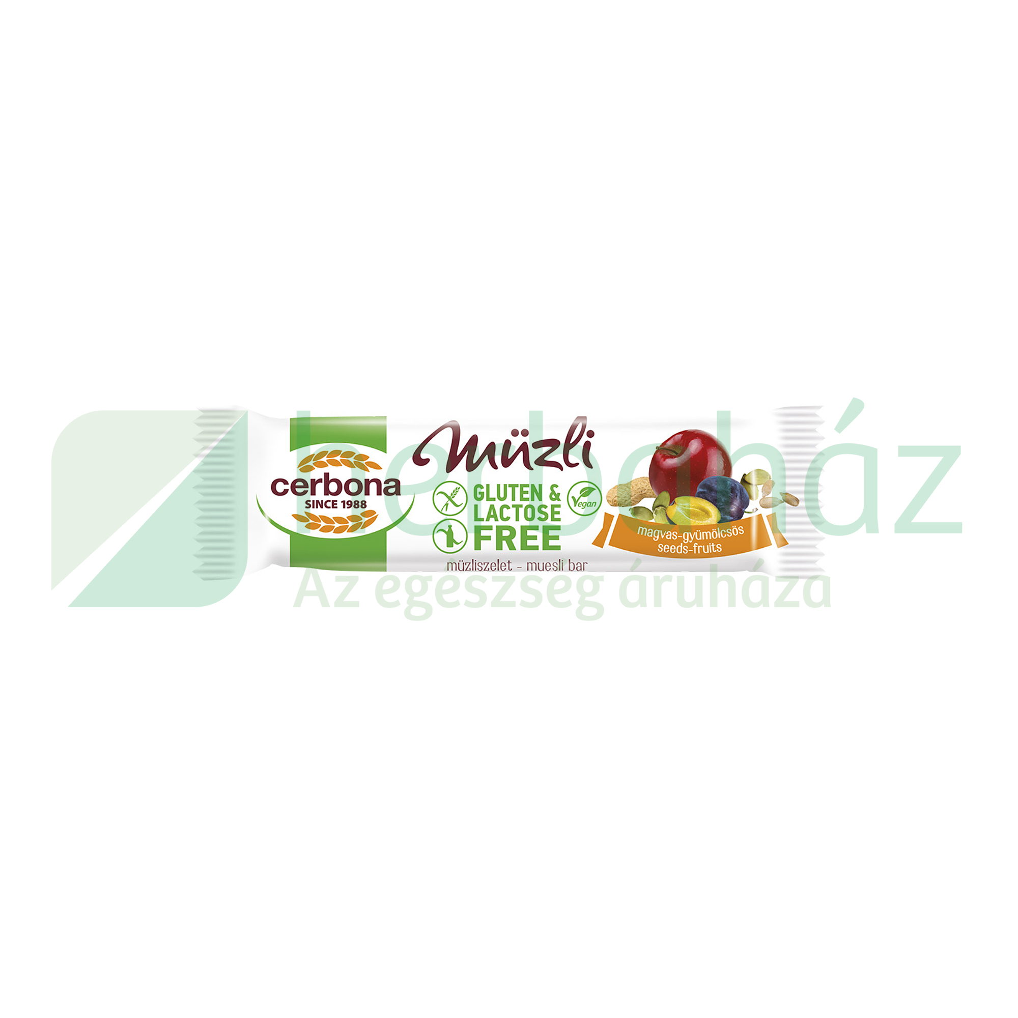 GLUTÉNMENTES CERBONA MAGVAS-GYÜMÖLCSÖS MÜZLISZELET 35G