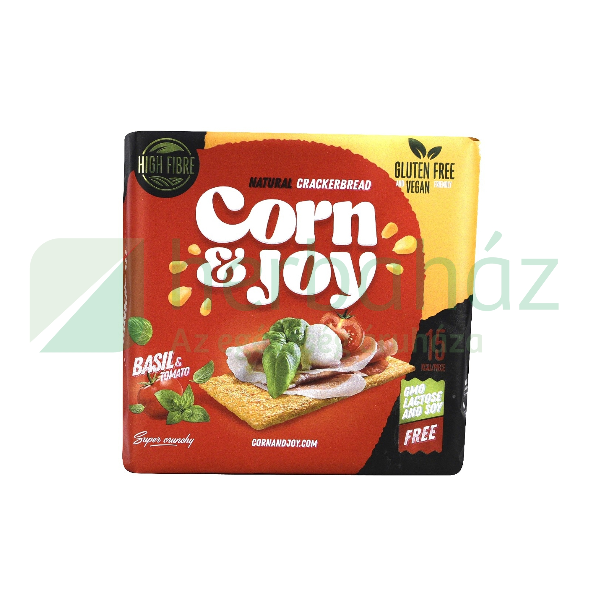 GLUTÉNMENTES CORN&JOY EXTRUDÁLT KENYÉR BAZSALIKOM, PARADICSOM 80G