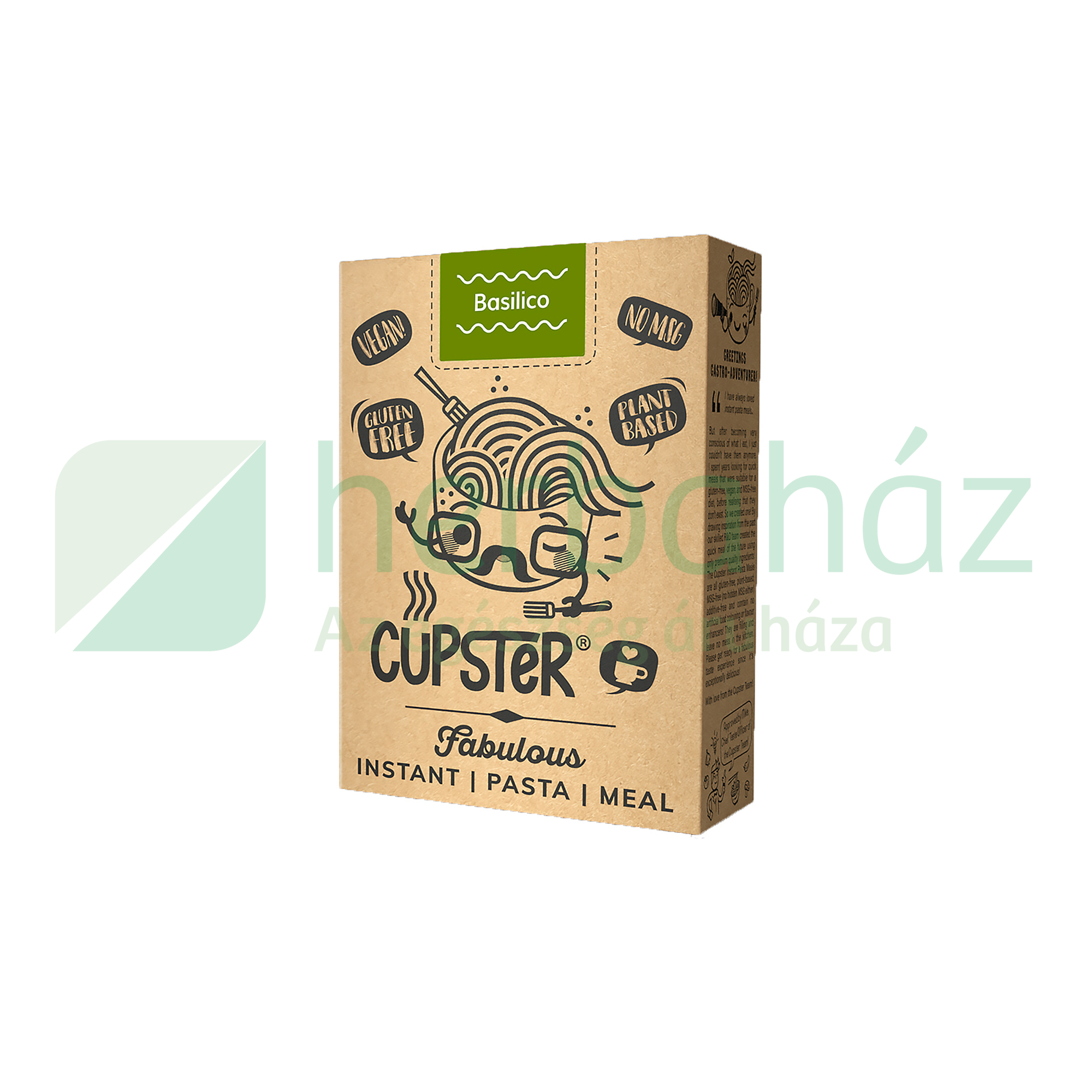 GLUTÉNMENTES CUPSTER INSTANT TÉSZTA  BASILICO 97G