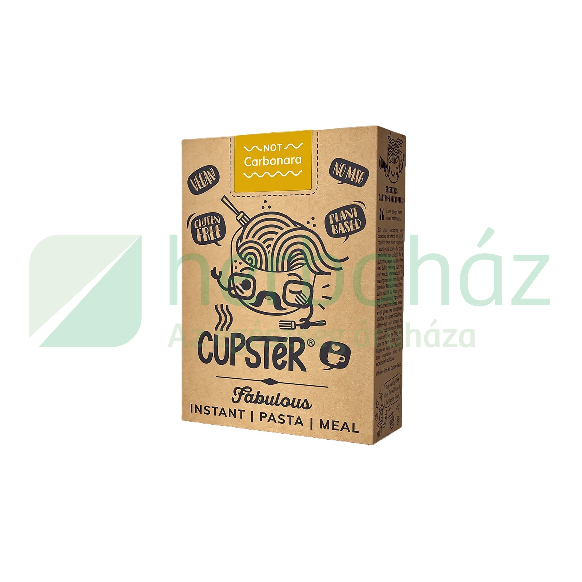 GLUTÉNMENTES CUPSTER INSTANT TÉSZTA NOT CARBONARA 91G