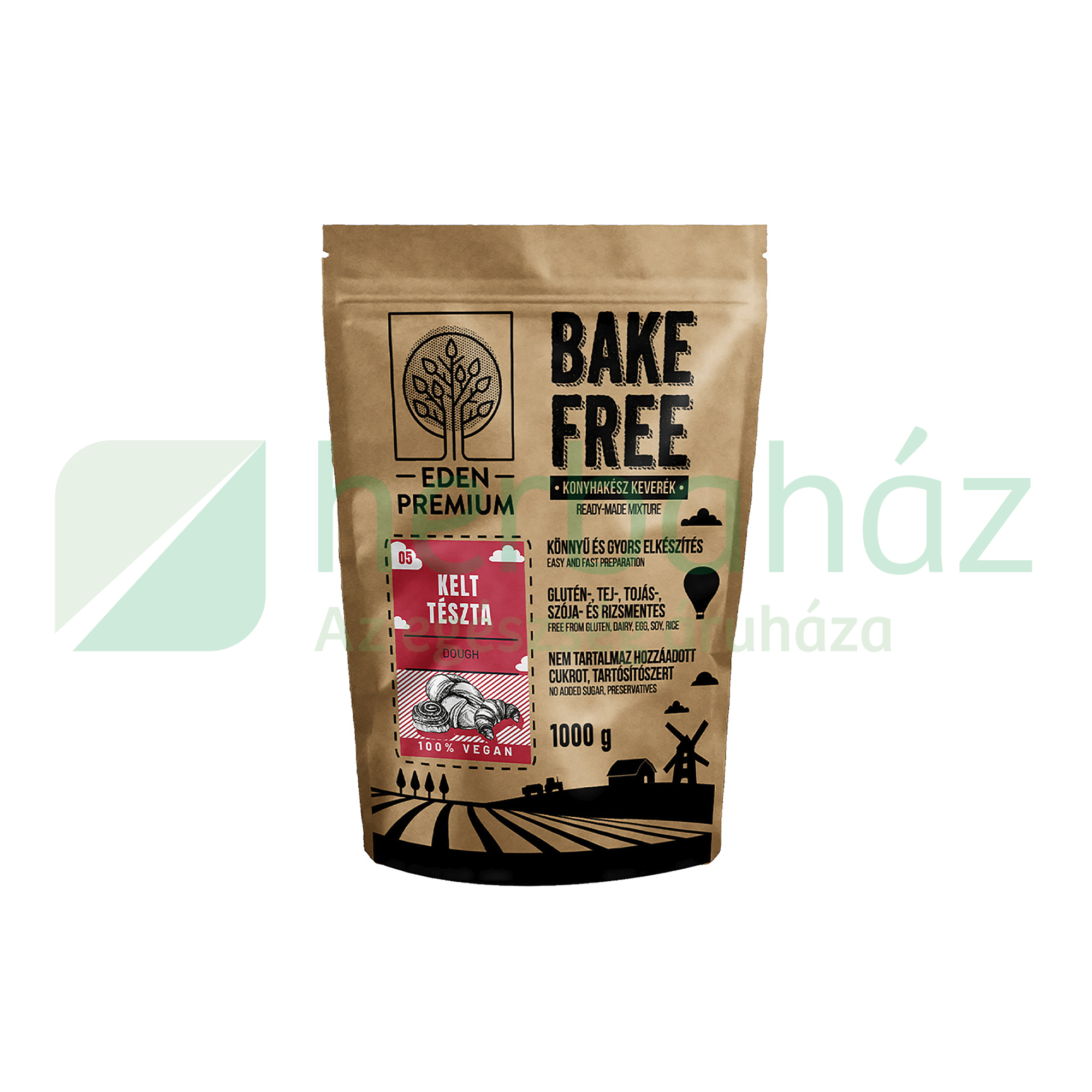 GLUTÉNMENTES EDEN PRÉMIUM BAKE-FREE KELT TÉSZTA LISZTKEVERÉK 1000G