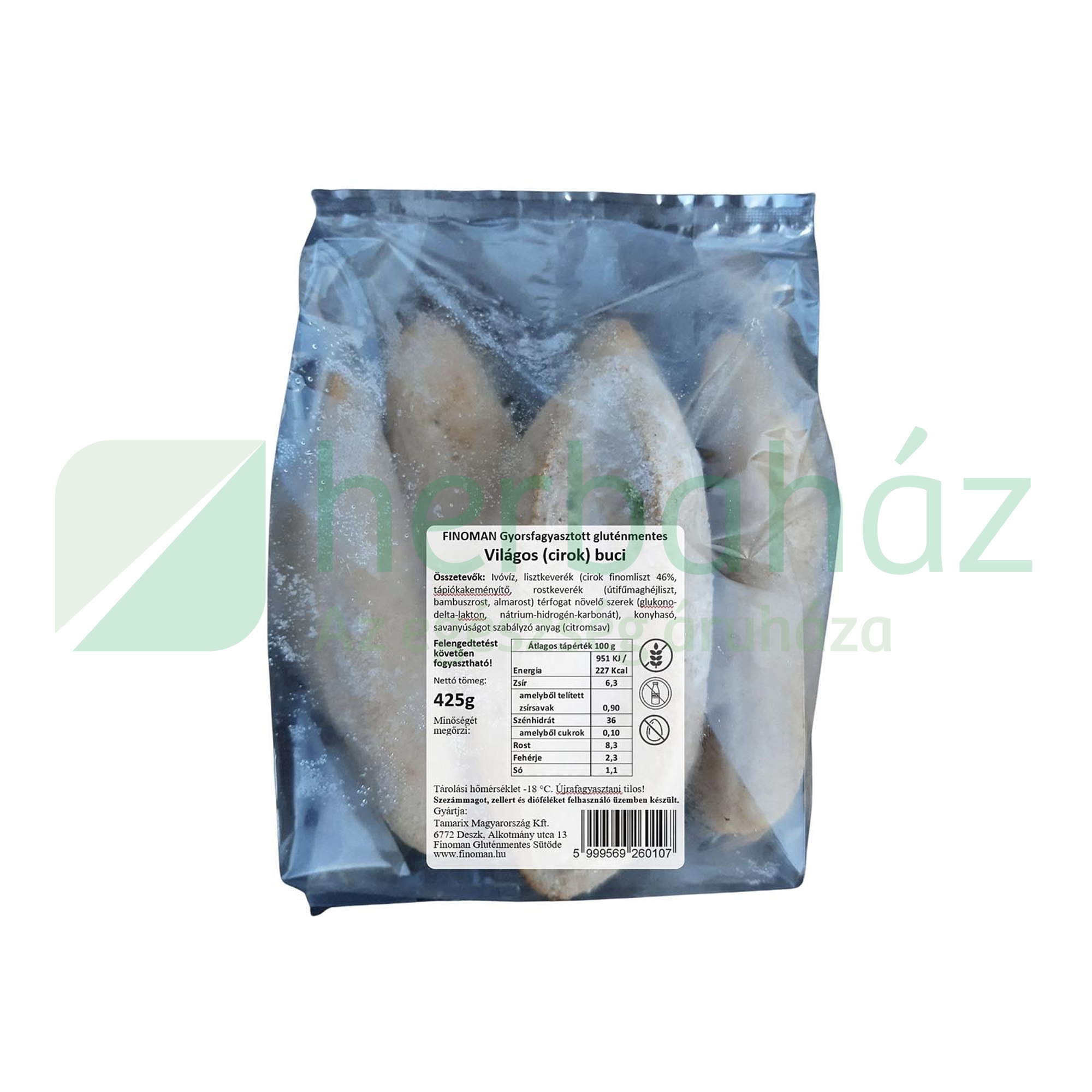 GLUTÉNMENTES FINOMAN GYORSFAGYASZTOTT VILÁGOS CIROK BUCI 425G[F]