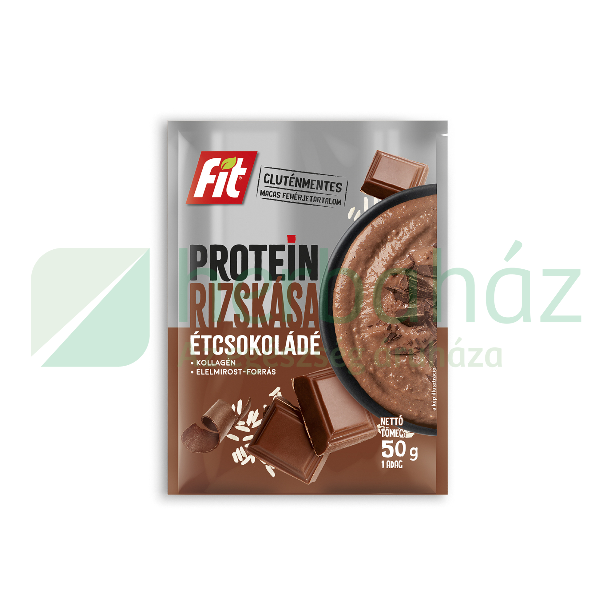 GLUTÉNMENTES FIT PROTEIN RIZSKÁSA ÉTCSOKOLÁDÉ 50G