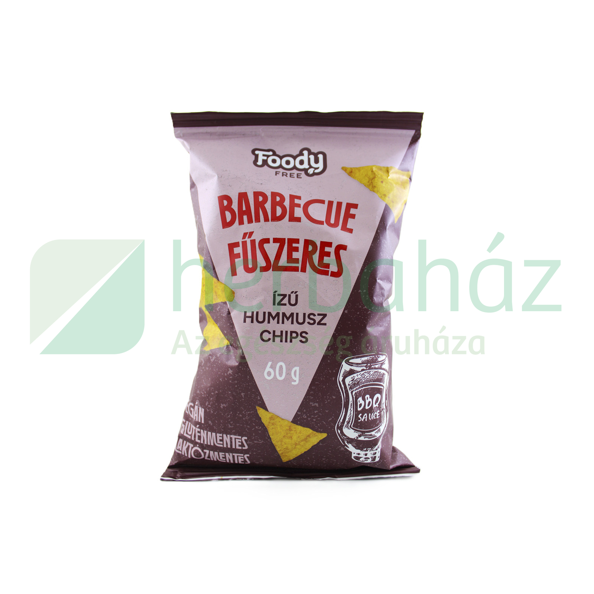 GLUTÉNMENTES FOODY FREE HUMMUS CHIPS BARBECUE FŰSZERES ÍZ 60G