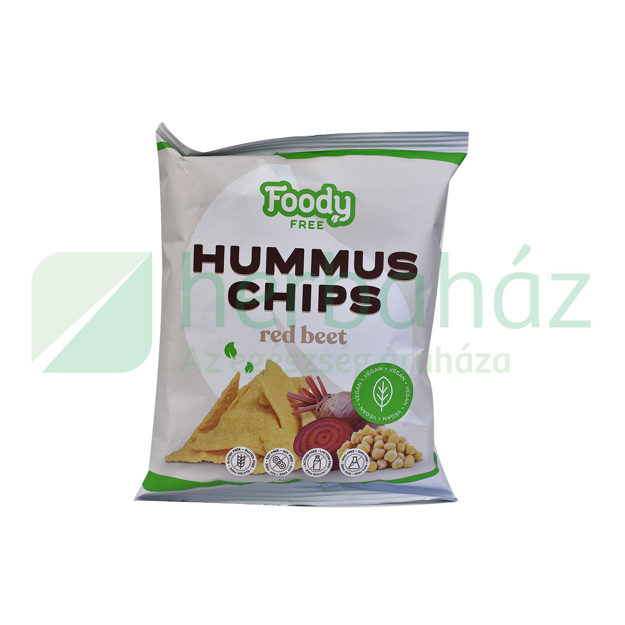 GLUTÉNMENTES FOODY FREE HUMMUS CHIPS CÉKLÁVAL 50G