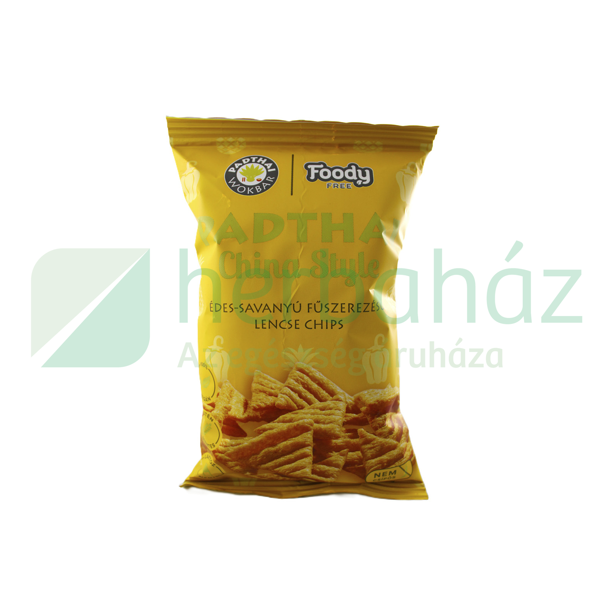 GLUTÉNMENTES FOODY FREE LENCSECHIPS PADTHAI CHINA STYLE ÉDES-SAVANYÚ ÍZ 50G