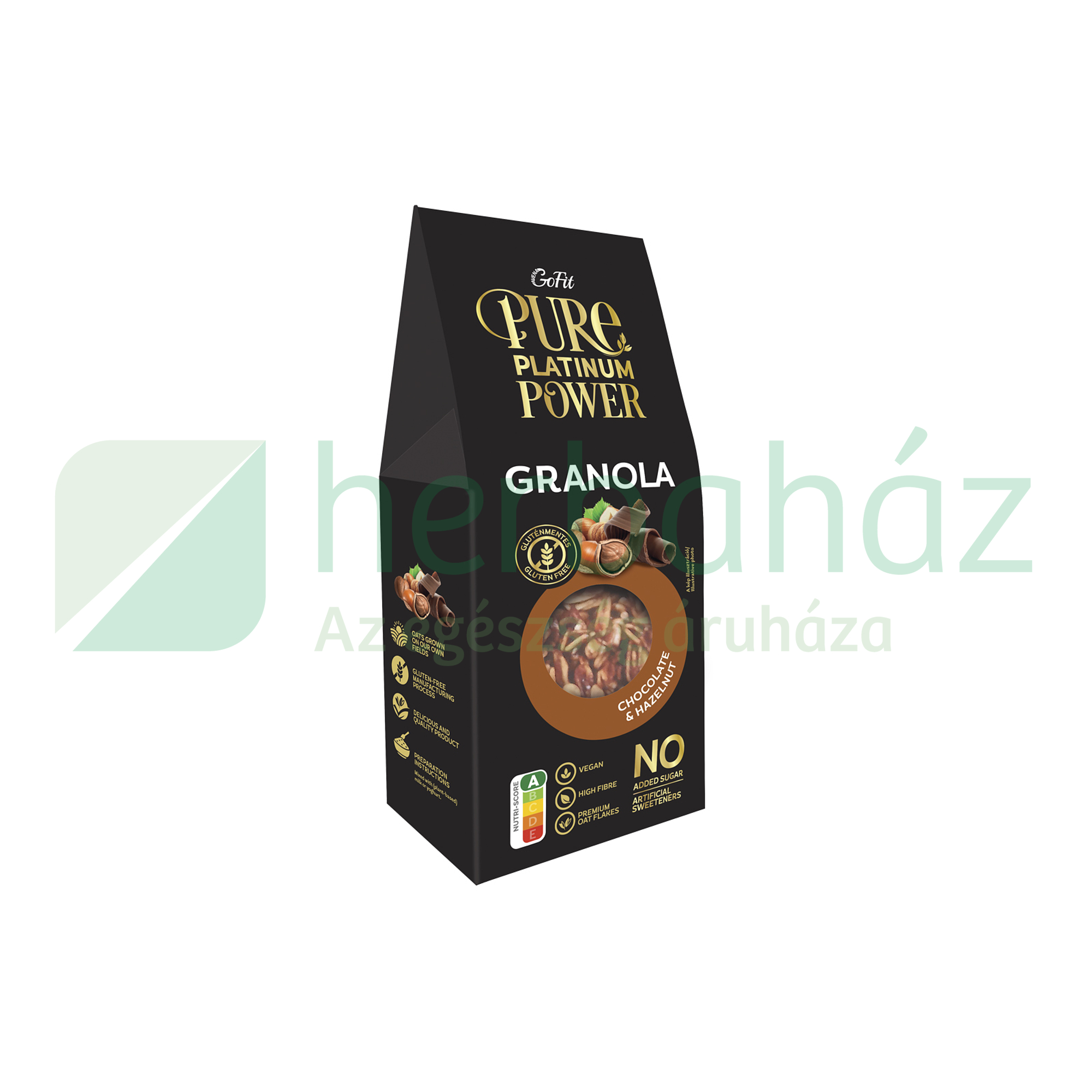 GLUTÉNMENTES GOFIT PURE PLATINUM POWER GRANOLA CSOKOLÁDÉ-MOGYORÓ 225G