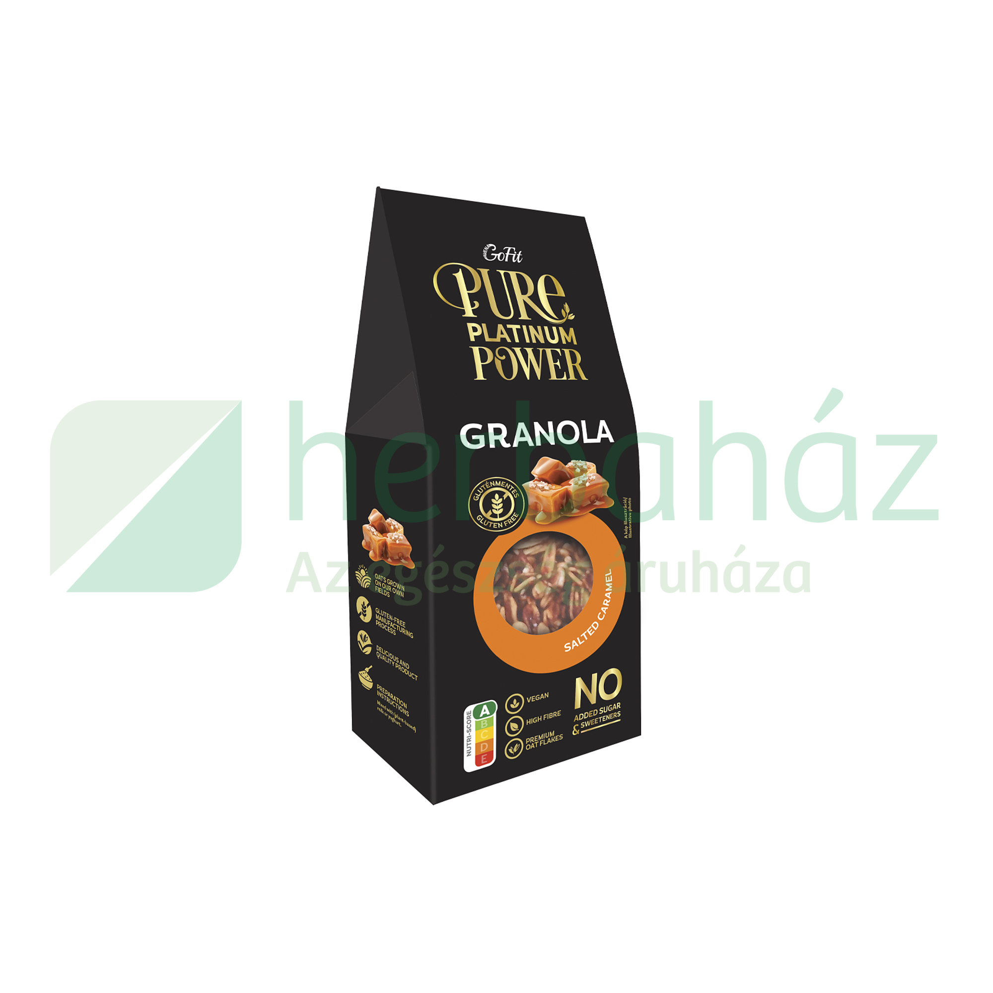GLUTÉNMENTES GOFIT PURE PLATINUM POWER GRANOLA SÓS KARAMELLA 225G