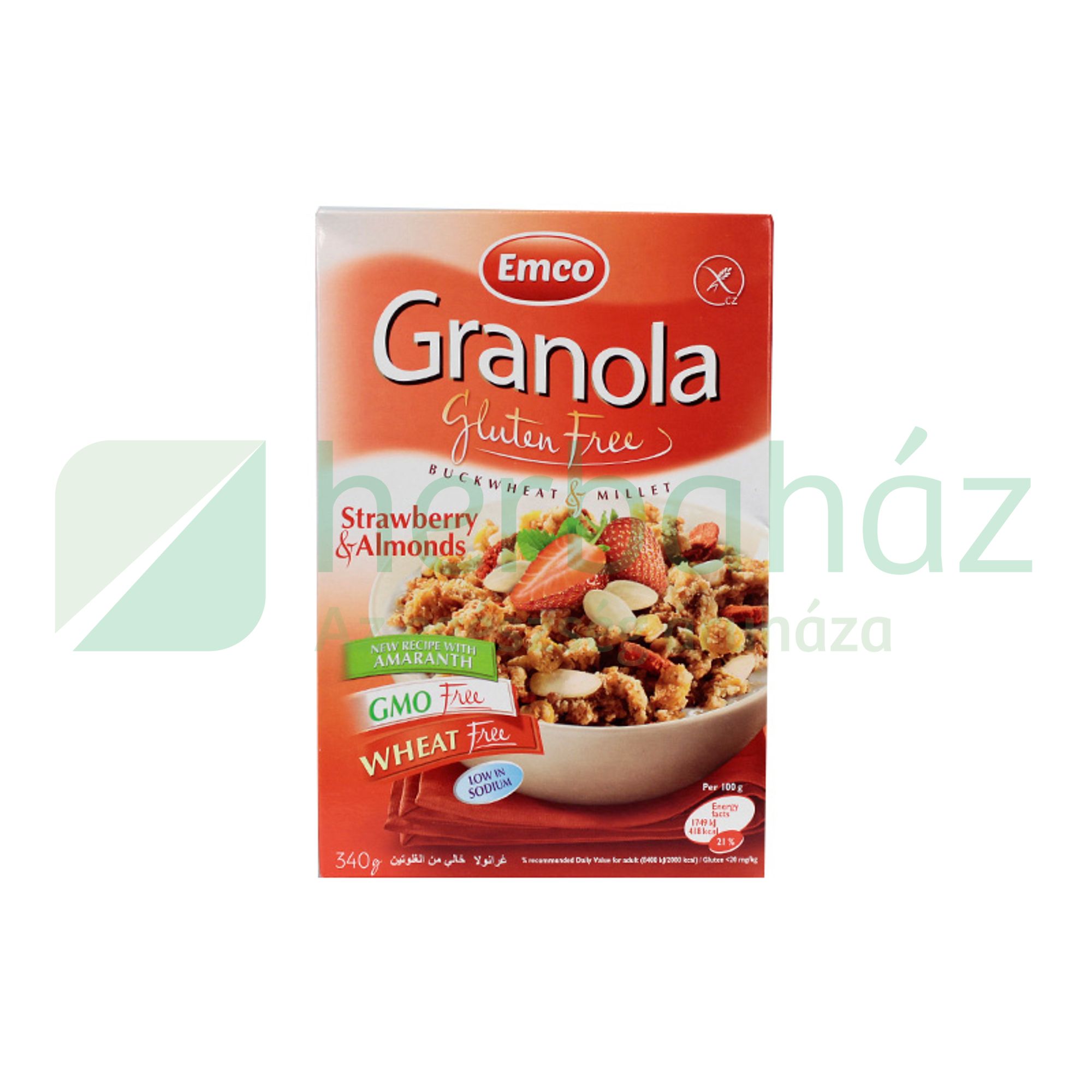 GLUTÉNMENTES GRANOLA MÜZLI EPERREL ÉS MANDULÁVAL 340G