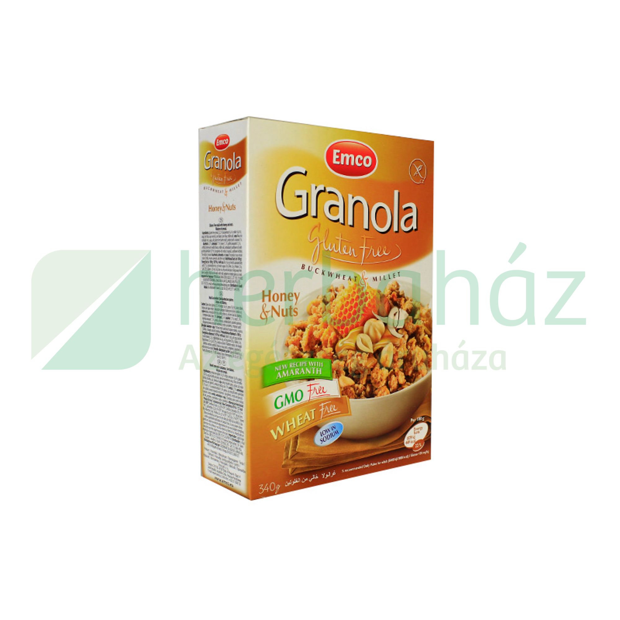 GLUTÉNMENTES GRANOLA MÜZLI MÉZZEL ÉS MOGYORÓVAL 340G