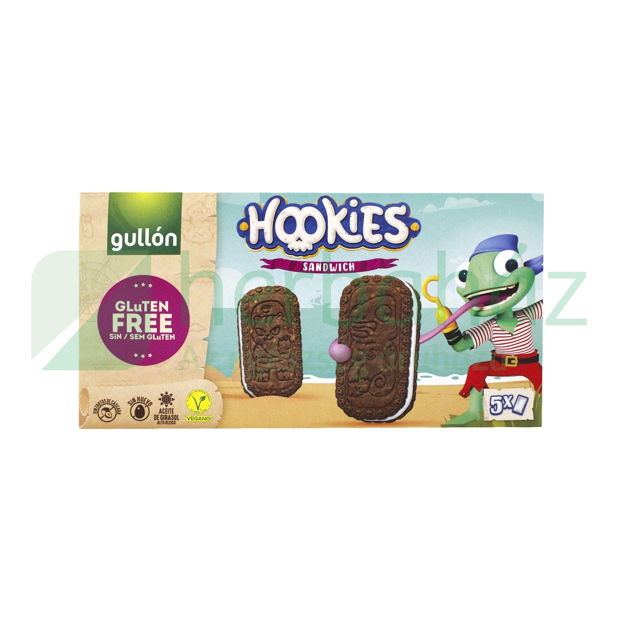 GLUTÉNMENTES GULLON HOOKIES SANDWICH KAKAÓS KEKSZ KRÉMMEL TÖLTVE 230G