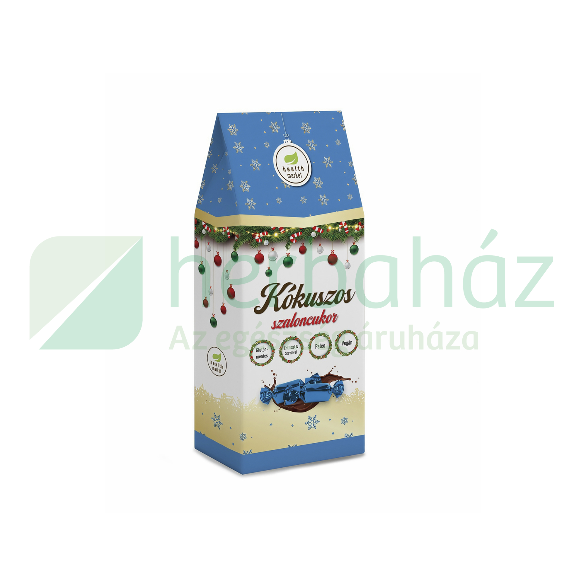GLUTÉNMENTES HEALTH MARKET SZALONCUKOR KÓKUSZOS 250G