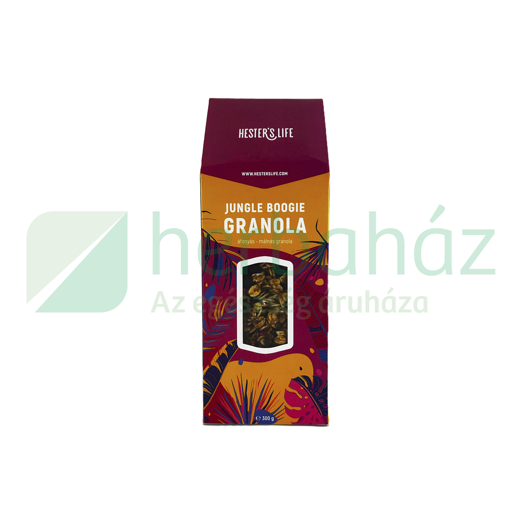 GLUTÉNMENTES HESTERS LIFE JUNGLE BOOGIE GRANOLA ÁFONYÁS-MÁLNÁS 300G