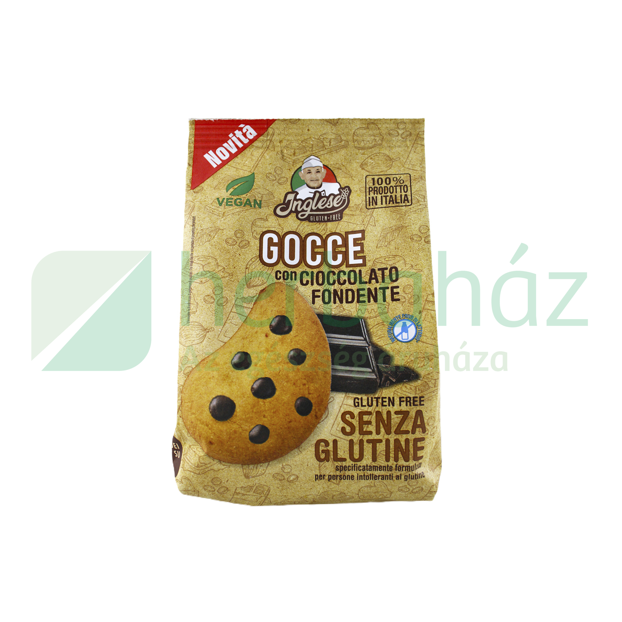 GLUTÉNMENTES INGLESE GOCCE CON CIOCCOLATO FONDENTE-CSOKIS KEKSZ 200G