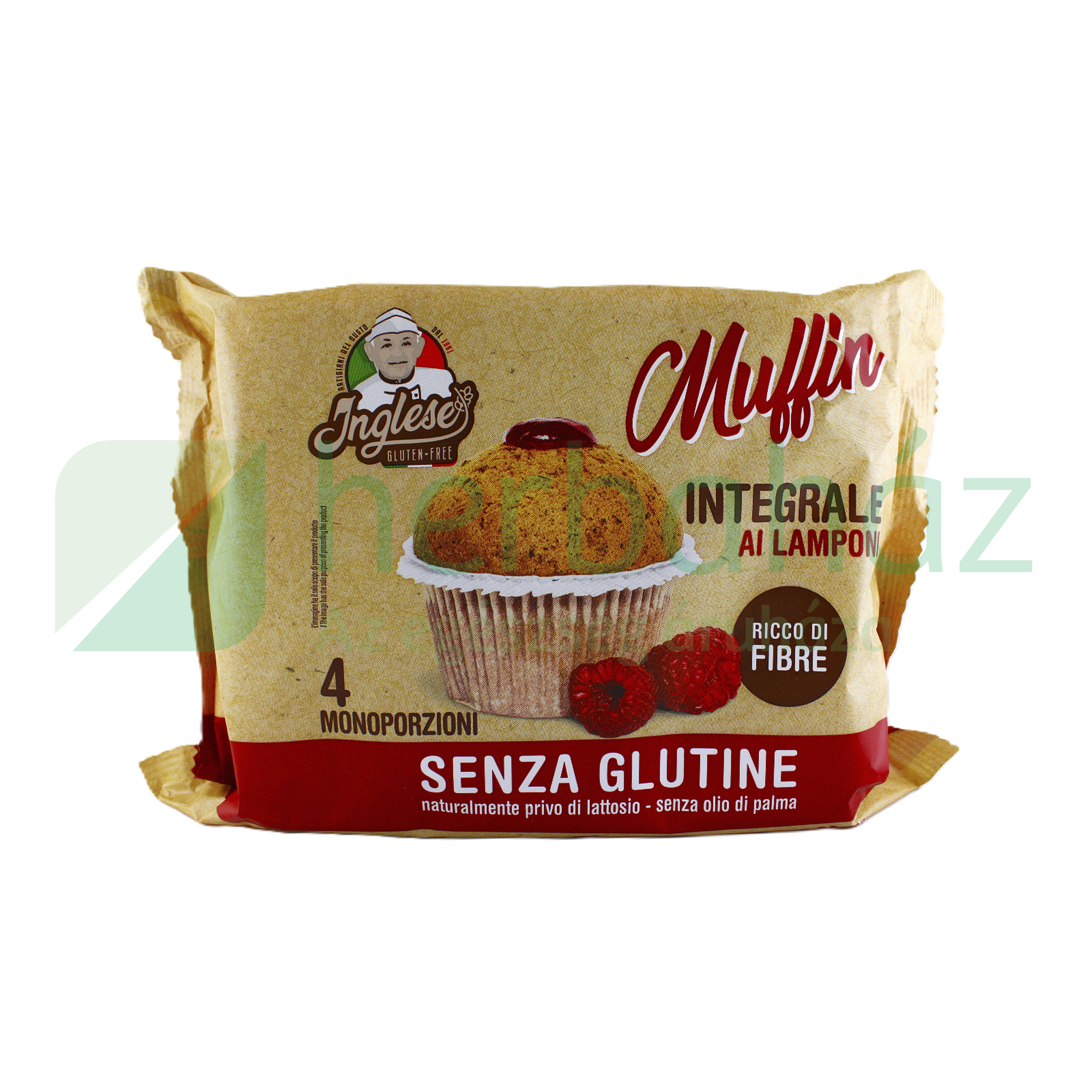 GLUTÉNMENTES INGLESE MUFFIN INTEGRALI AL LAMPONE MÁLNÁVAL (4X40G) 160G
