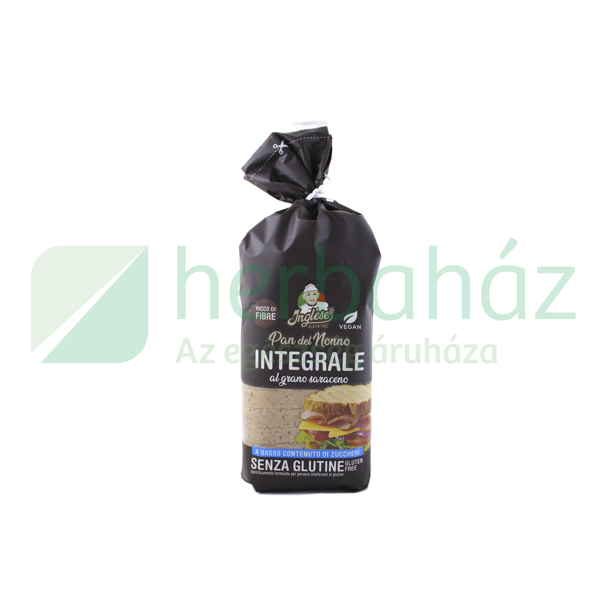 GLUTÉNMENTES INGLESE PAN DEL NONNO SARACENO - BARNA KENYÉR HAJDINÁVAL 300G