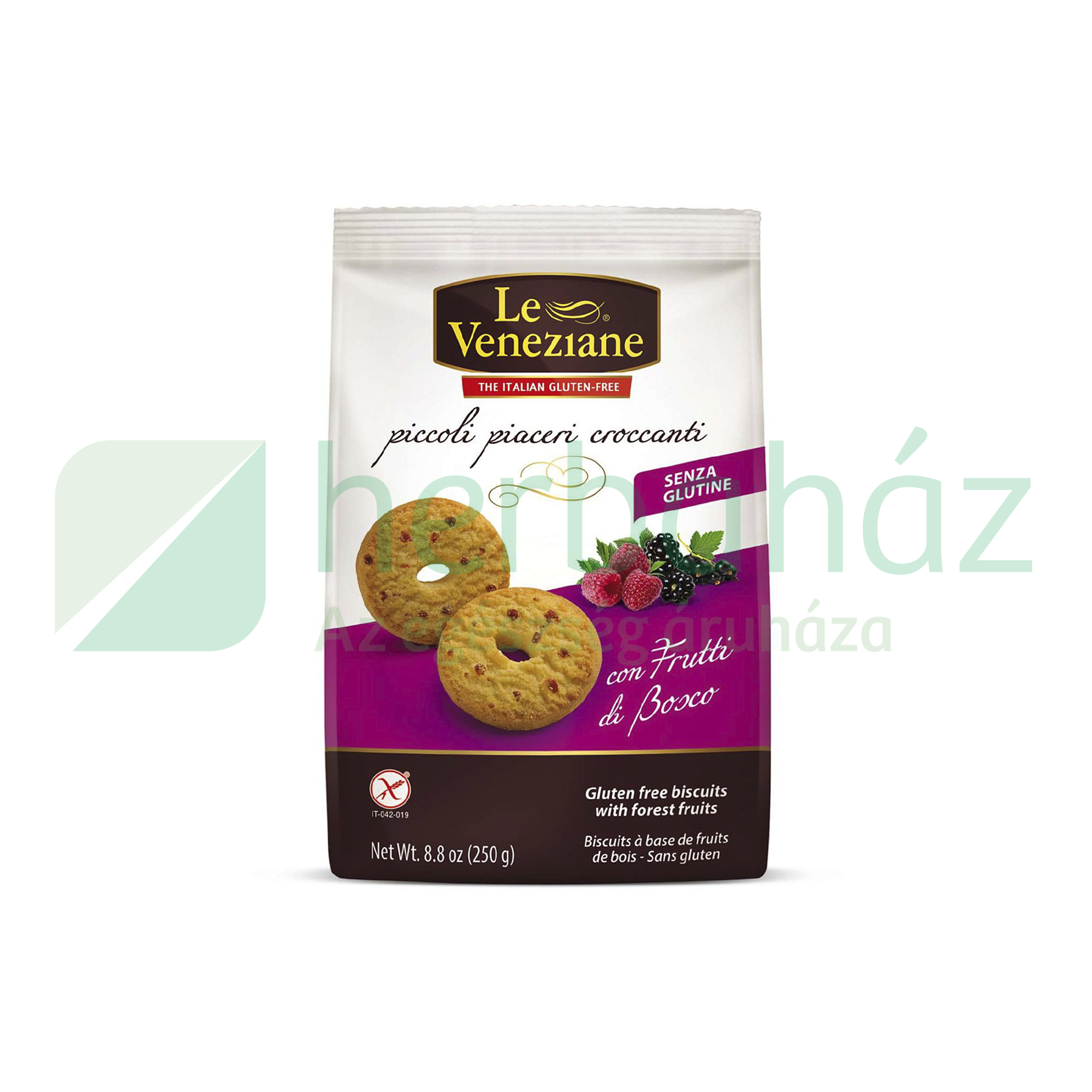 GLUTÉNMENTES LE VENEZIANE GYÜMÖLCSÖS KEKSZ 250G