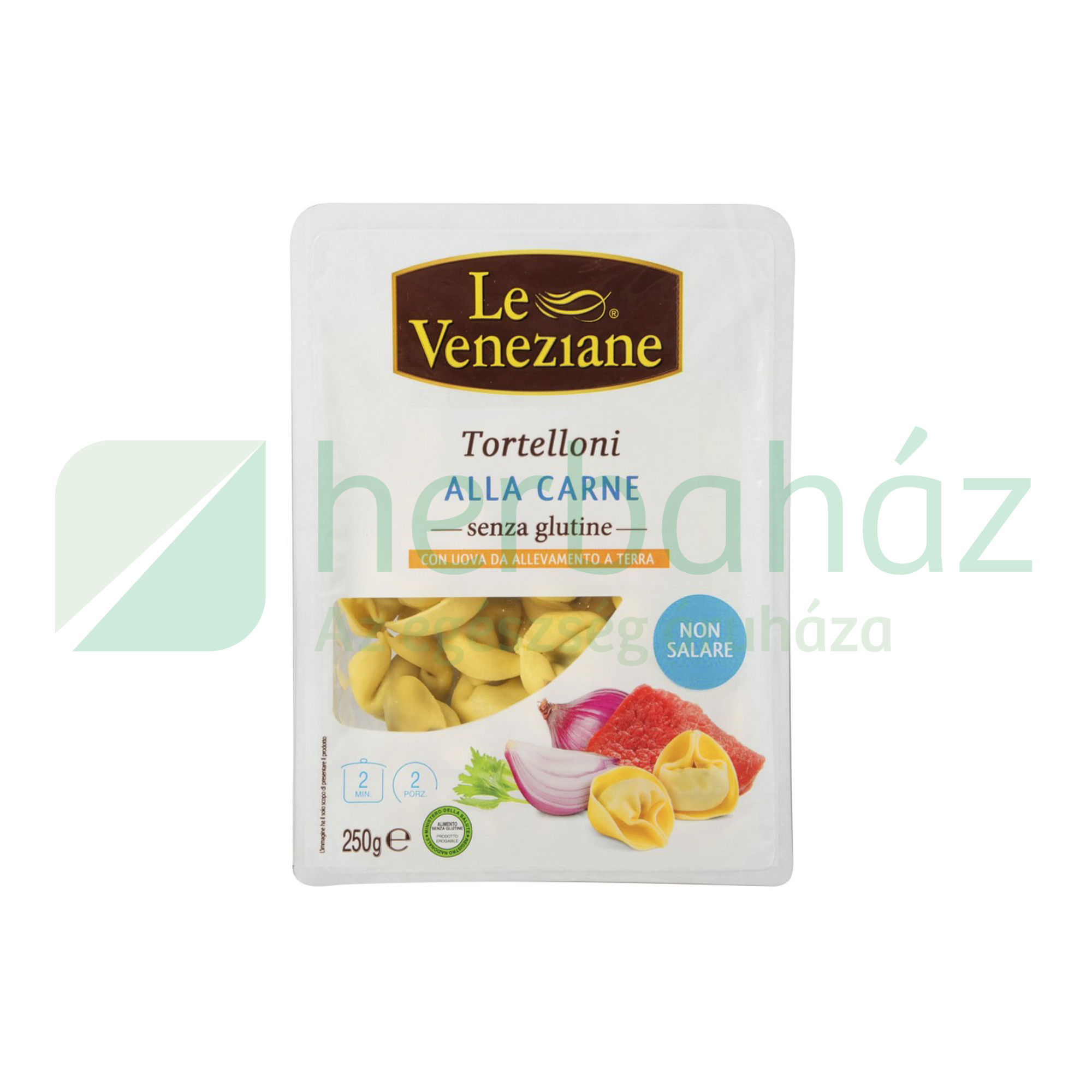 GLUTÉNMENTES LE VENEZIANE TORTELLINI MARHAHÚSSAL 250G