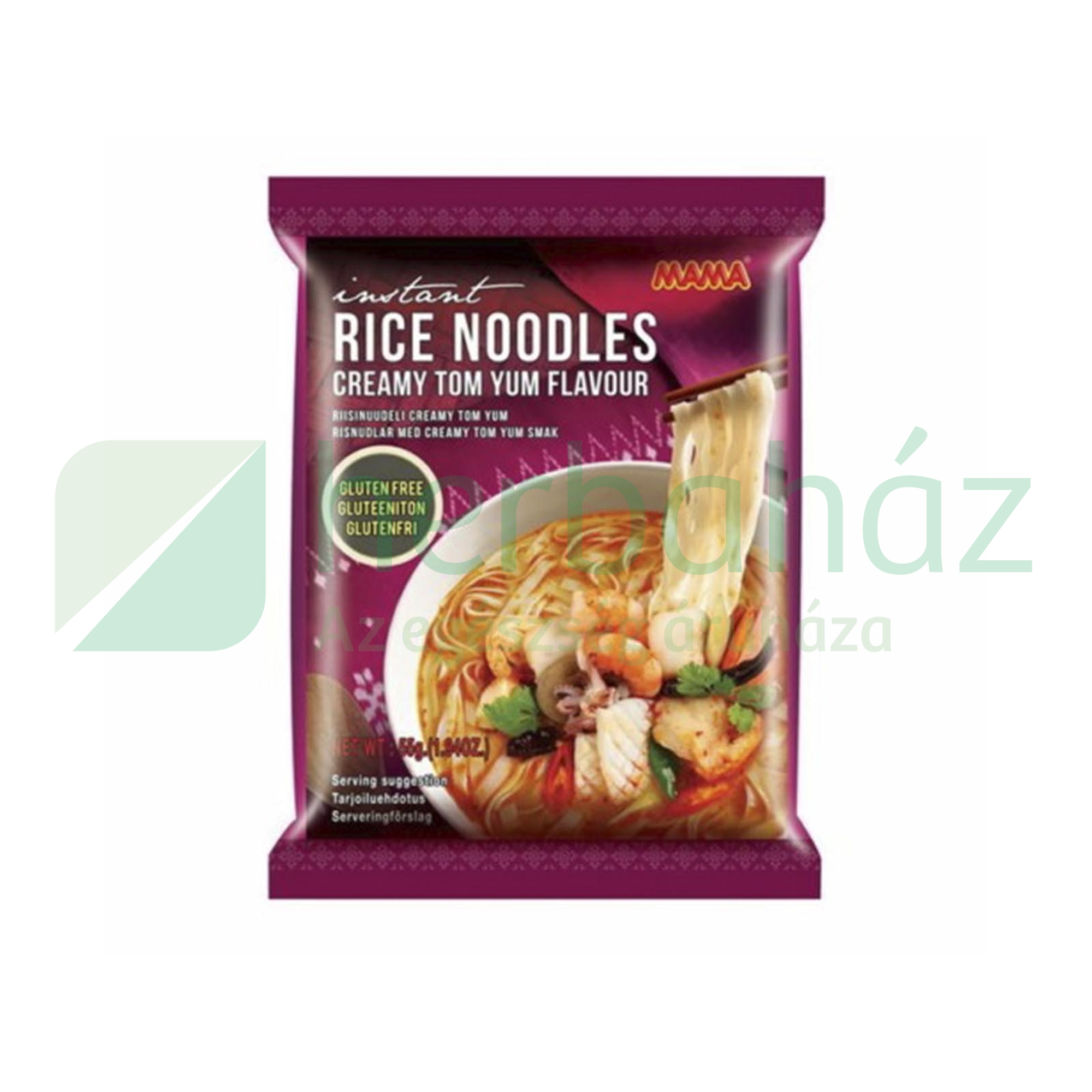 GLUTÉNMENTES MAMA INSTANT RIZSTÉSZTA KRÉMES TOM YUM ÍZESÍTÉSSEL 55G