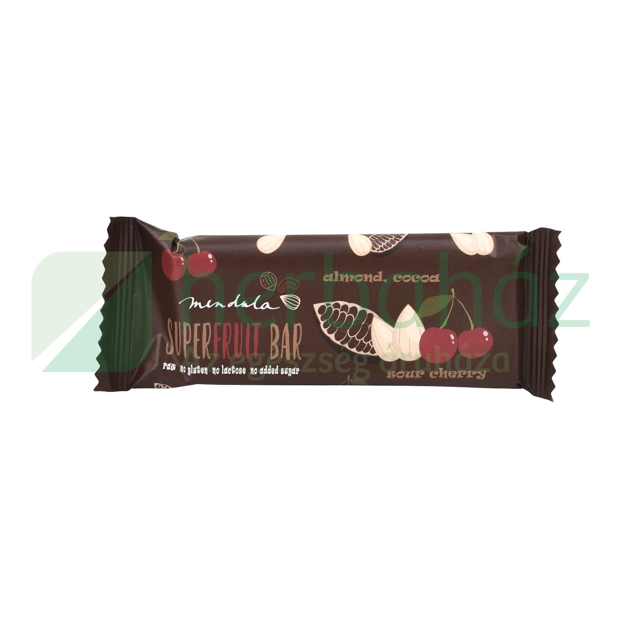 GLUTÉNMENTES MENDULA KAKAÓS-MEGGYES SUPERFRUIT BAR 40G