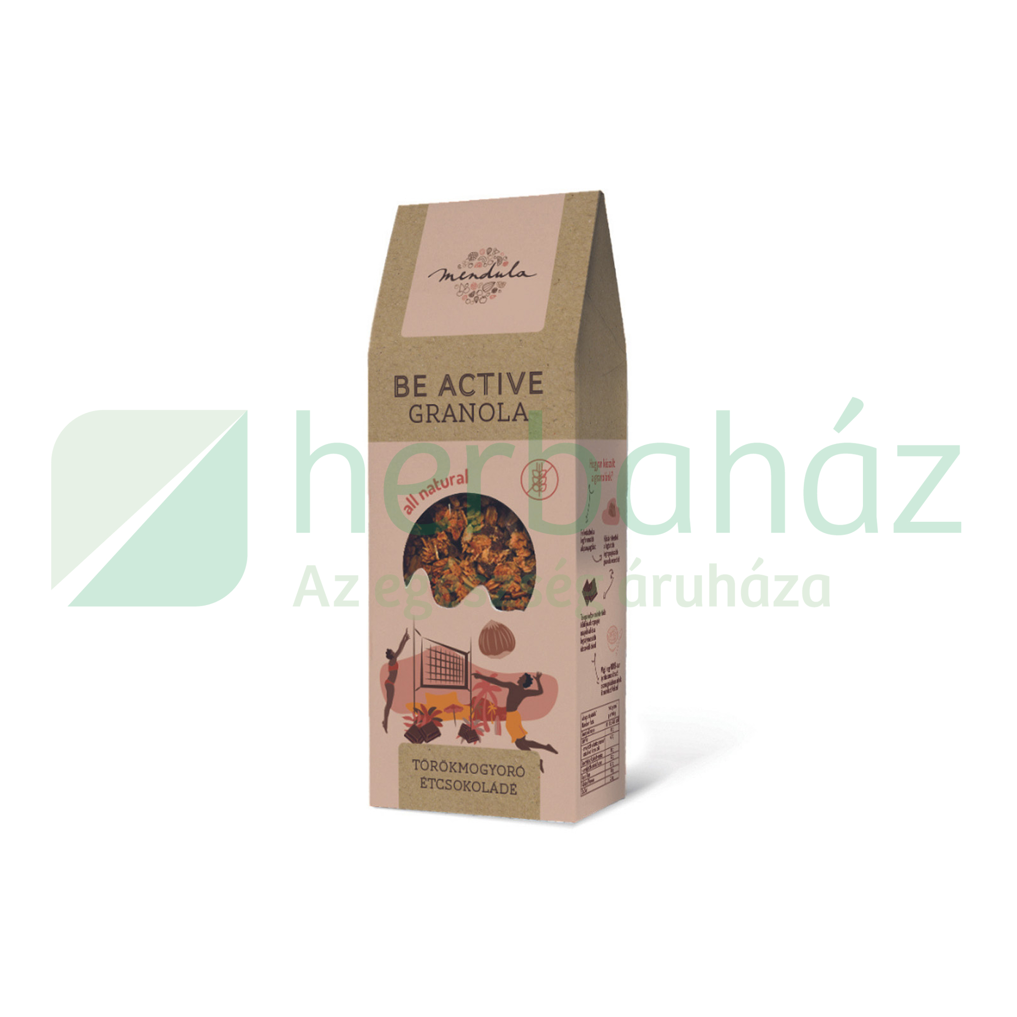 GLUTÉNMENTES MENDULA TÖRÖKMOGYORÓS-ÉTCSOKIS GRANOLA 300G